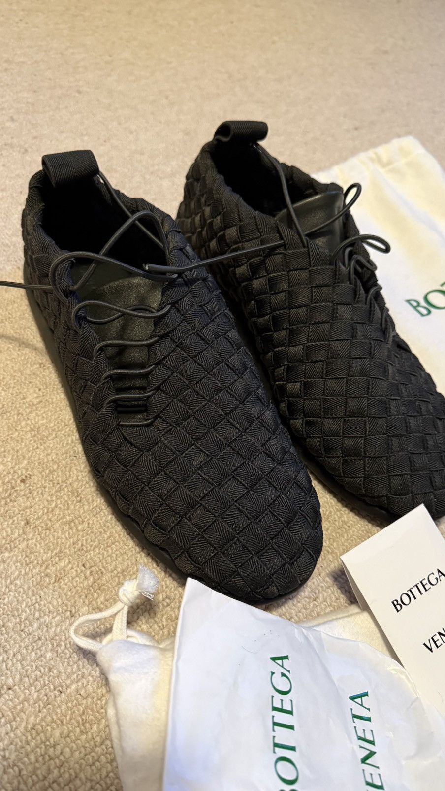 Bottega Veneta Bottega Veneta Intrecciato Plat Black woven sneaker 8.5 Size US 8.5 / EU 41-42 - 1 Thumbnail