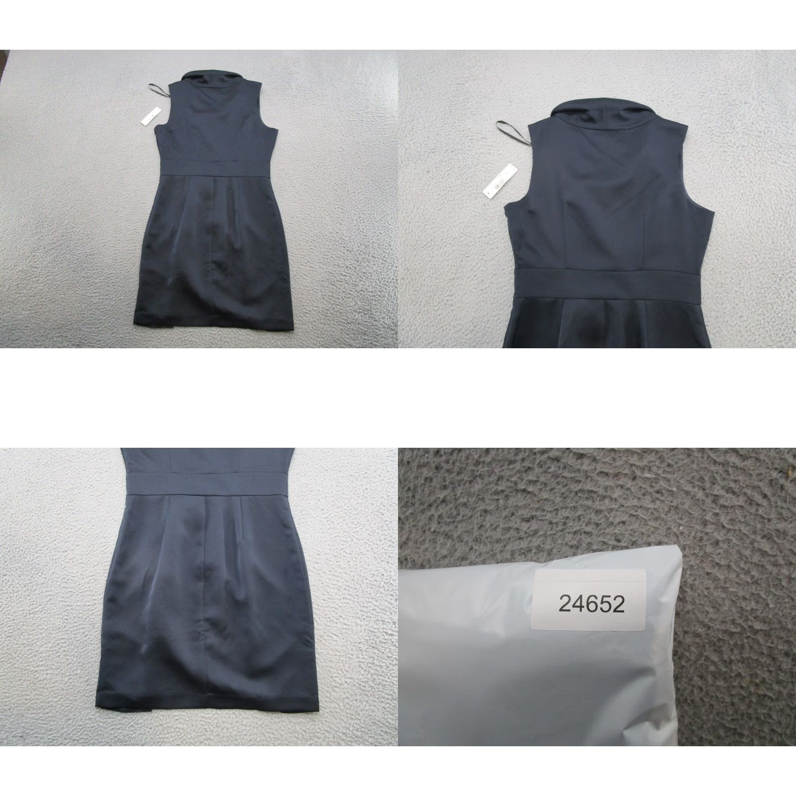 Vintage VINTAGE Allen B Ruffle Pencil Navy Blue Sleeveless Lined Dress Women's Size 8 NEW Size M / US 6-8 / IT 42-44 - 9 Thumbnail