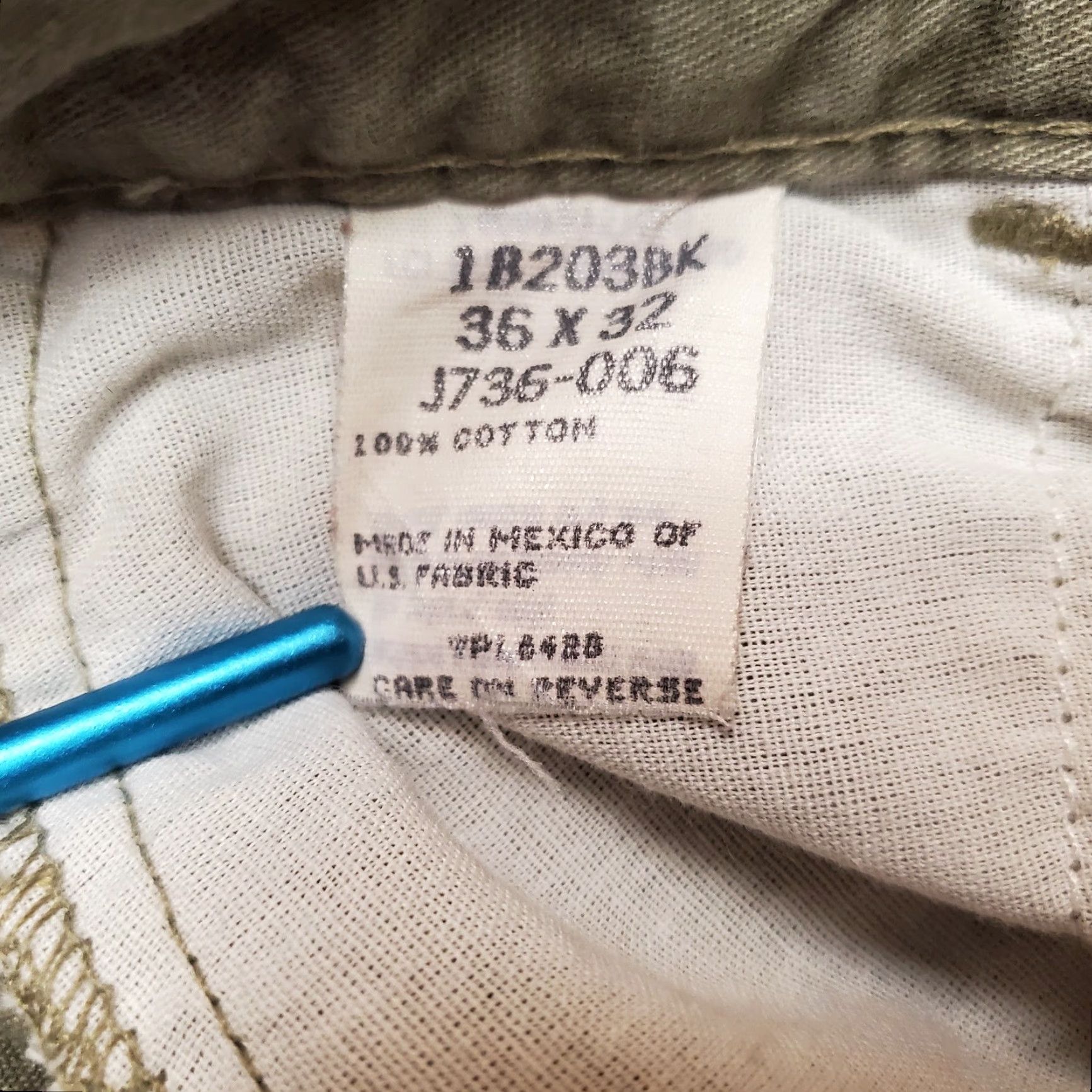 Vintage VINTAGE Britannia Cargo Pants Men 36x32 Green Cargo Cotton Utility Flat Front Pants Mens Green 90s? Size US 36 / EU 52 - 5 Thumbnail