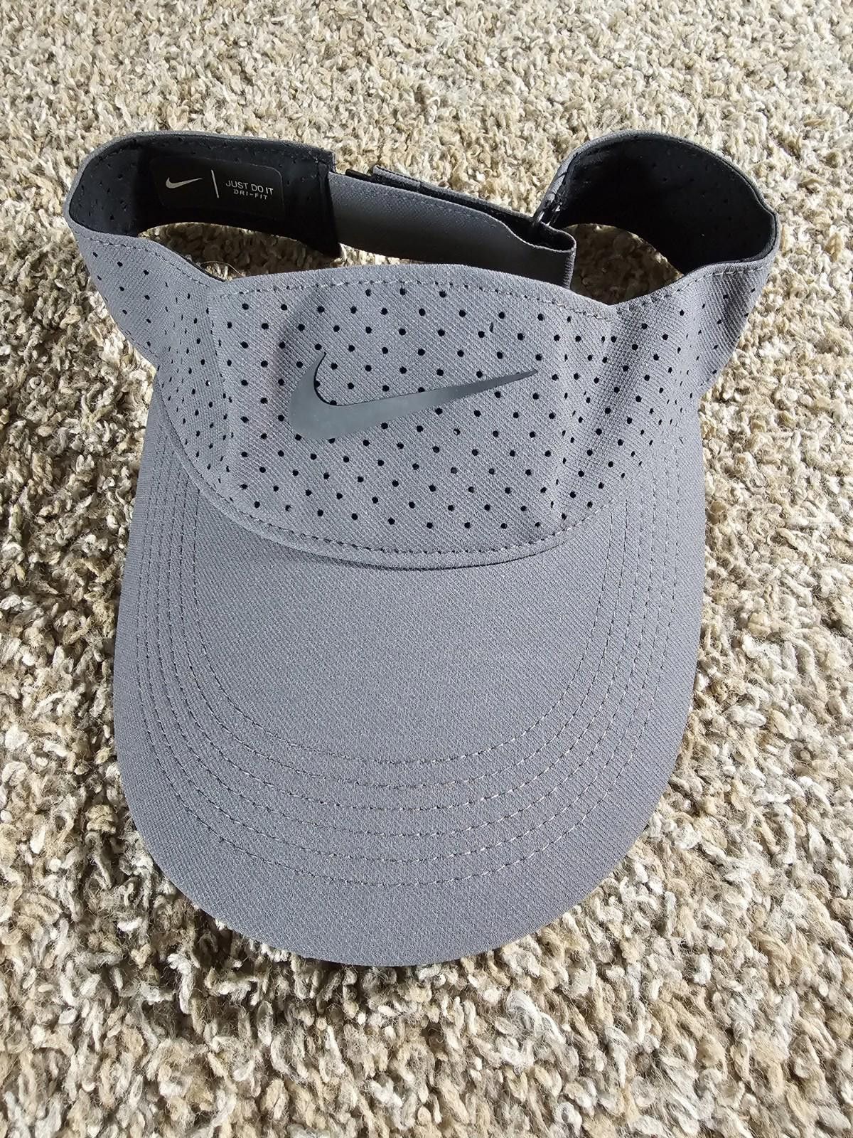 Nike Nike Just Do It Dri-Fit Adjustable Visor - Gray Size ONE SIZE - 1 Thumbnail