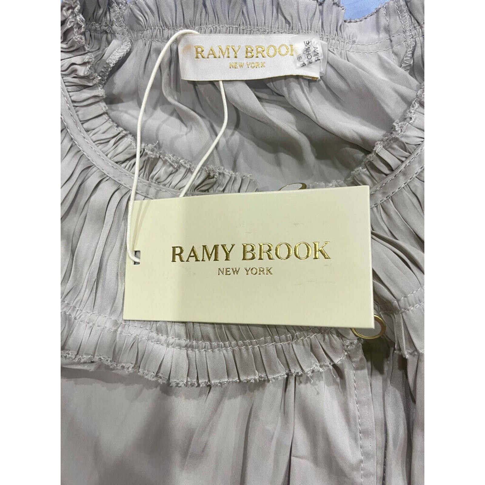 Ramy Brook RAMY BROOK VERSATILE PUFF SLEEVES BLOUSE CRISTAL GREY SZ XS Size XS / US 0-2 / IT 36-38 - 9 Thumbnail