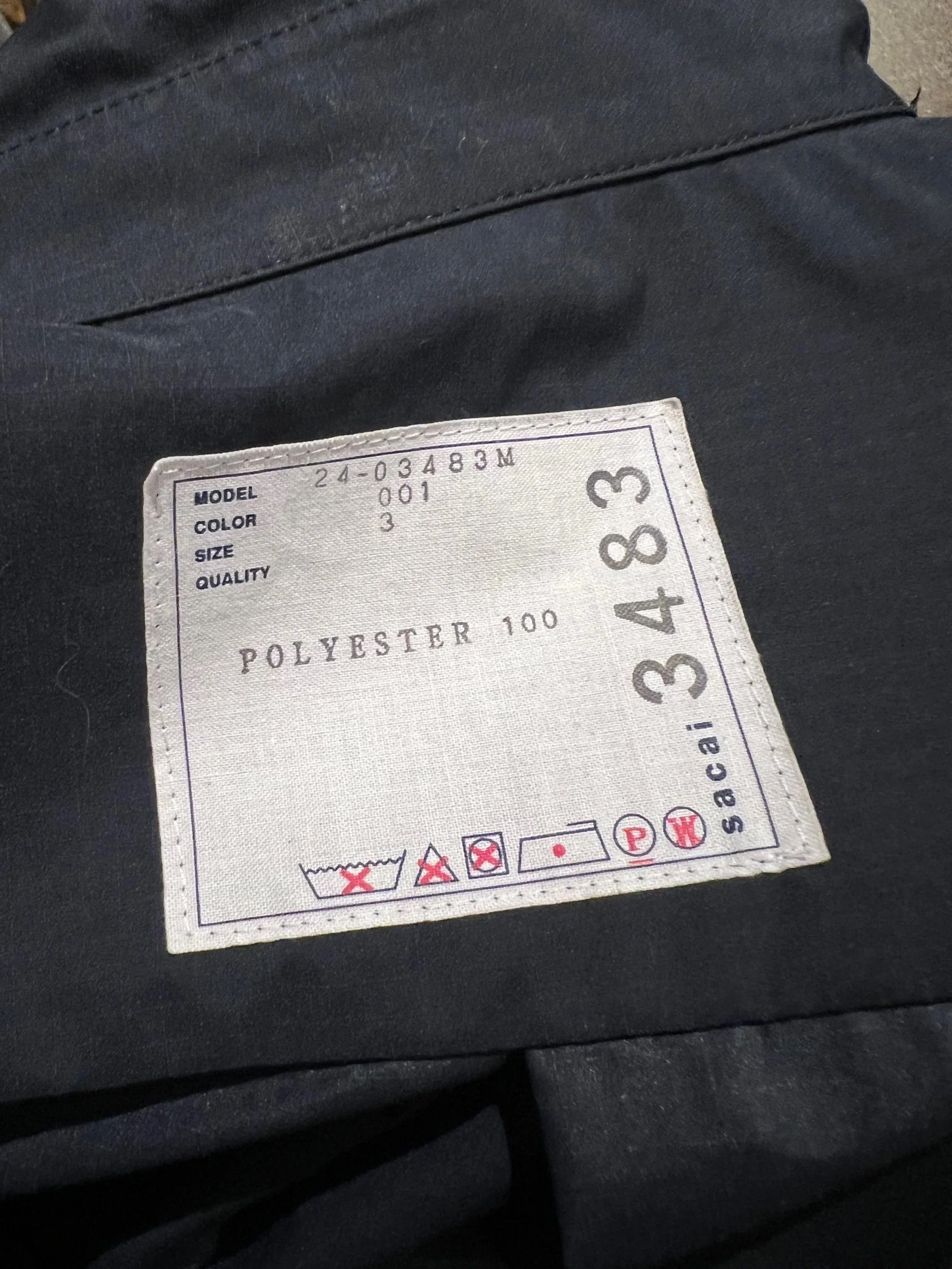 Sacai Sacai Lightweight Shirt Jacket – Navy Ripstop Size US L / EU 52-54 / 3 - 8 Thumbnail