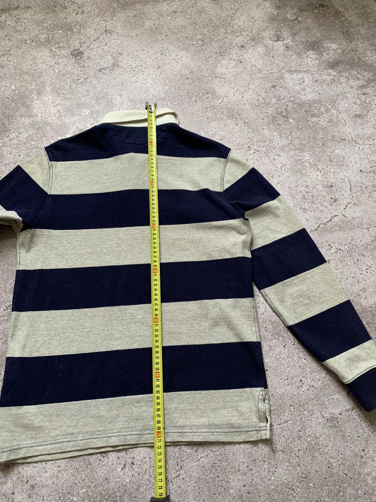 Polo Ralph Lauren × Rugby Ralph Lauren × Vintage Vintage Polo Ralph Lauren Stripped Blue Rugby Size US S / EU 44-46 / 1 - 8 Thumbnail