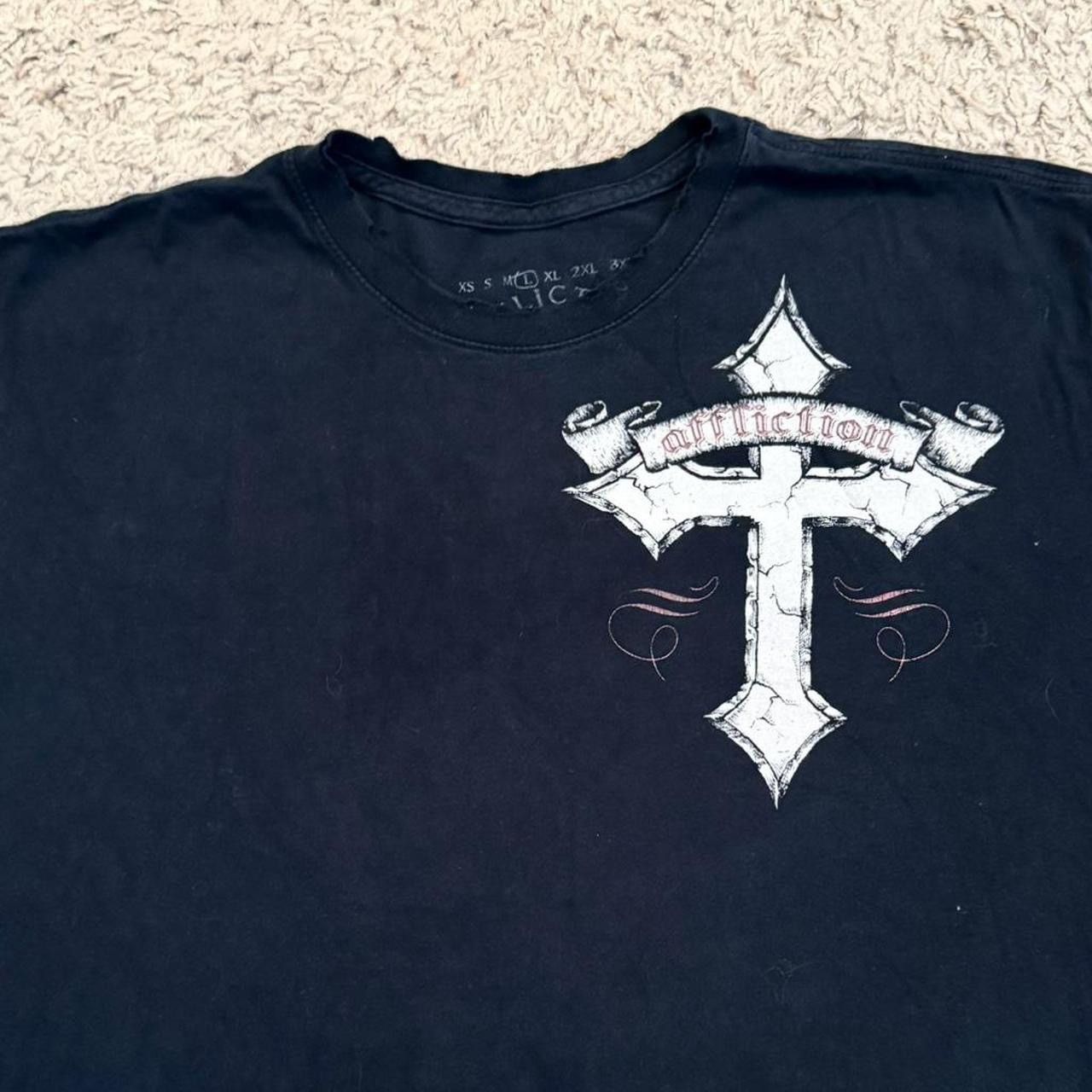Affliction Y2K Vintage Affliction Cross Graphic Tee L Size US L / EU 52-54 / 3 - 3 Thumbnail