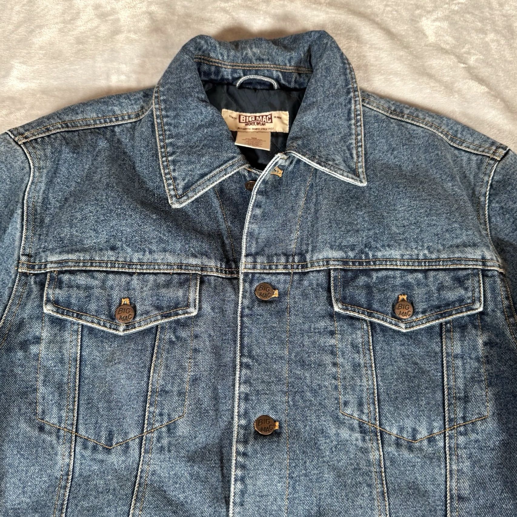 Vintage VINTAGE Big Mac Denim Trucker Jacket Mens M Oversized Workwear Blue Size US M / EU 48-50 / 2 - 2 Thumbnail