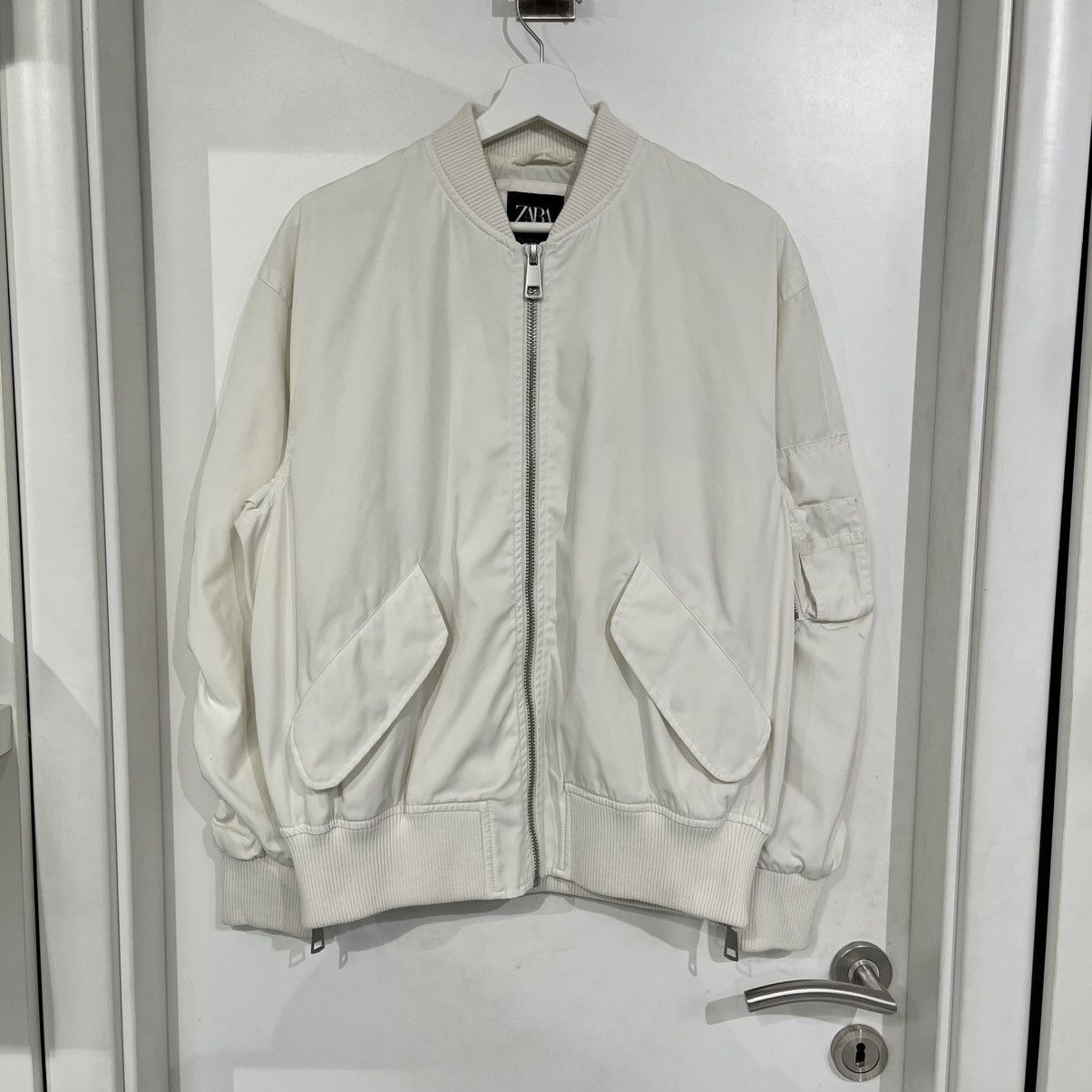 Zara Zara Bomber Jacket White Size US M / EU 48-50 / 2 - 1 Thumbnail