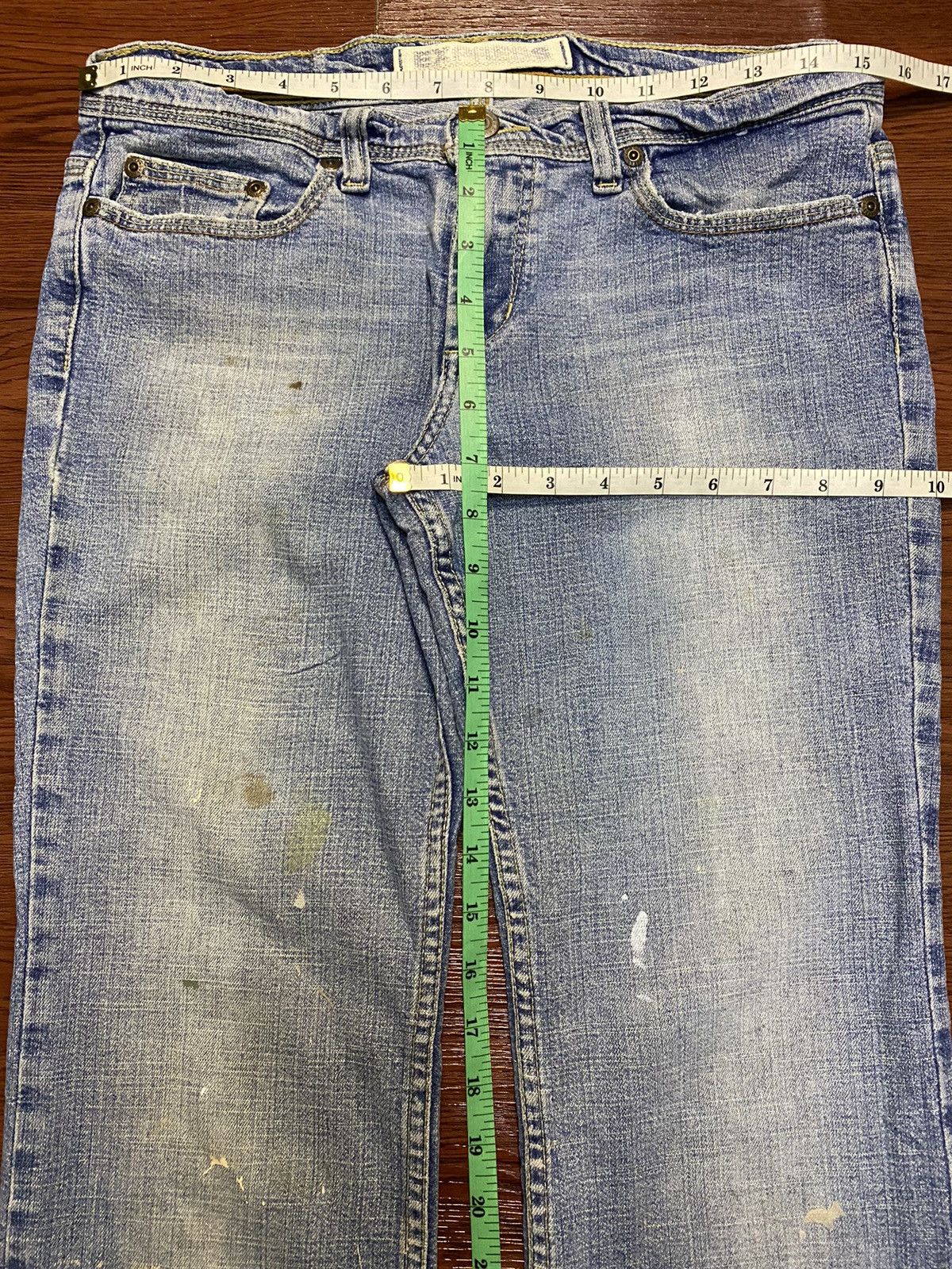 Express Vintage Japanese Brand Express Grunge Splatter Flare Jean. Size 31" - 11 Thumbnail