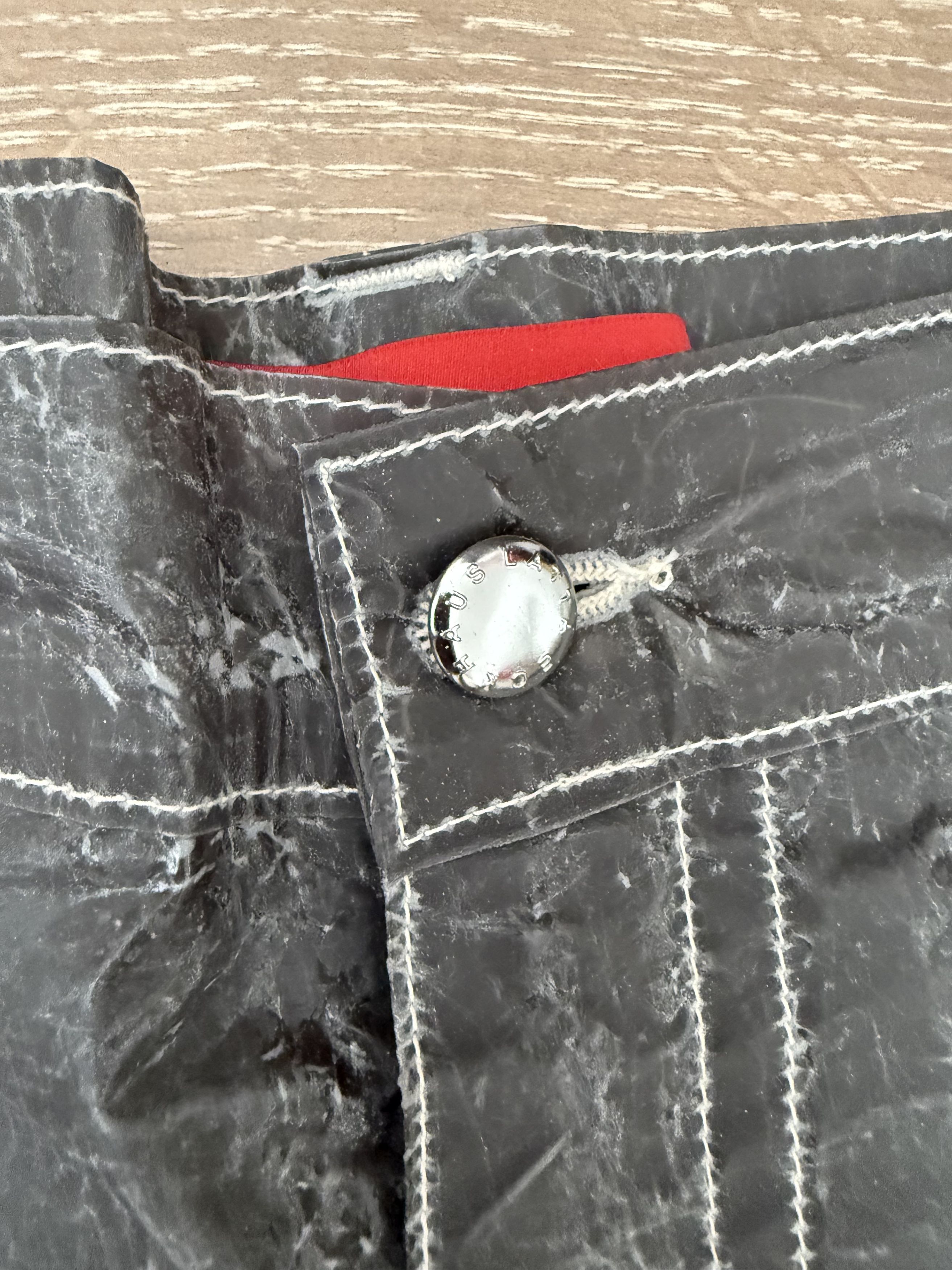 Eckhaus Latta Ultra Wide Baggy Waxed Nylon Jeans Size US 32 / EU 48 - 7 Thumbnail