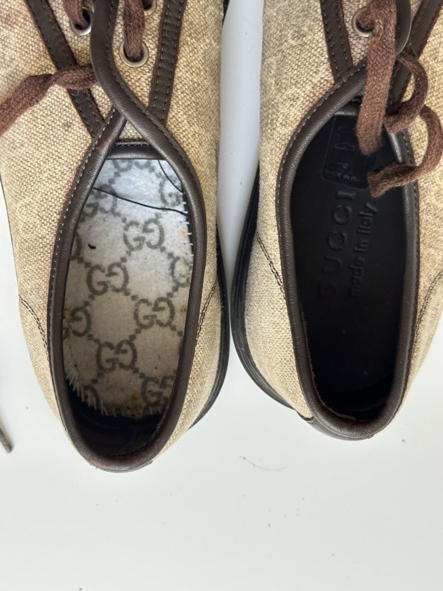 Gucci Gucci Pre-Loved GG Supreme cap-toe Luxury Brown sneakers Size US 9 / EU 42 - 5 Thumbnail