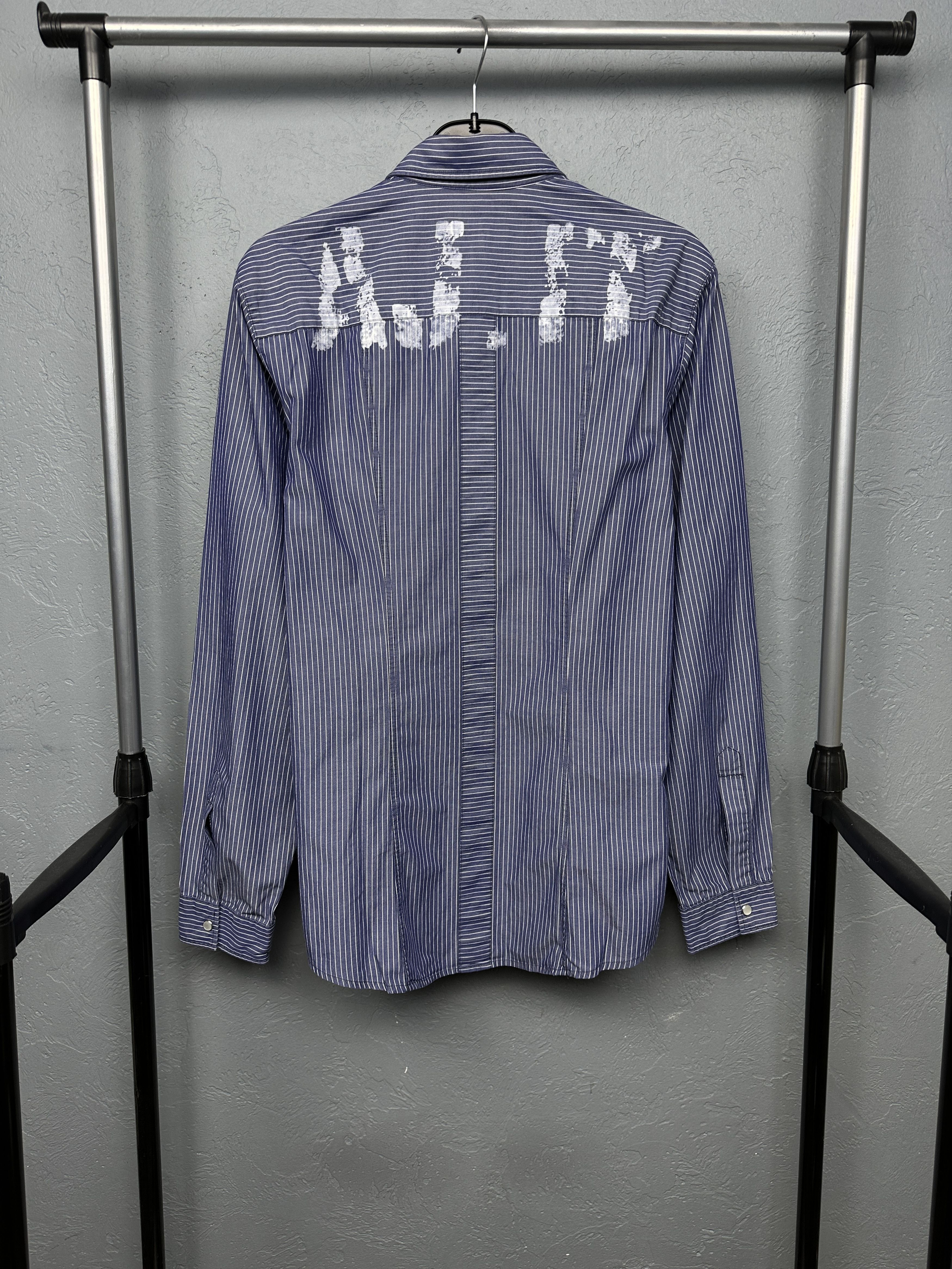 Armani Armani Jeans Vintage Mens Striped Shirt Size US M / EU 48-50 / 2 - 1 Thumbnail