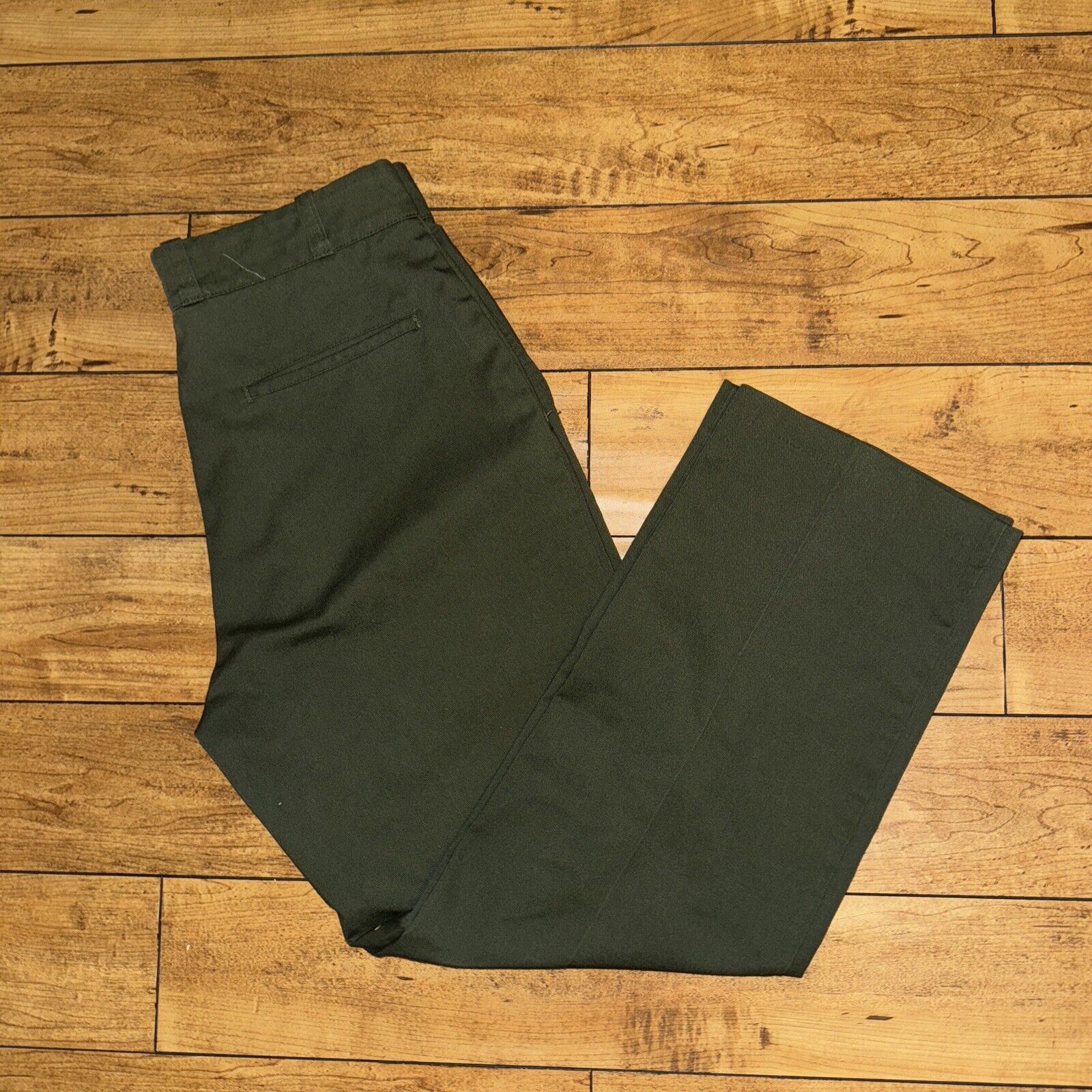 Sears × Vintage Vintage Sears Perma Pres Chino Pants Green 32x29 Military Size US 32 / EU 48 - 1 Thumbnail