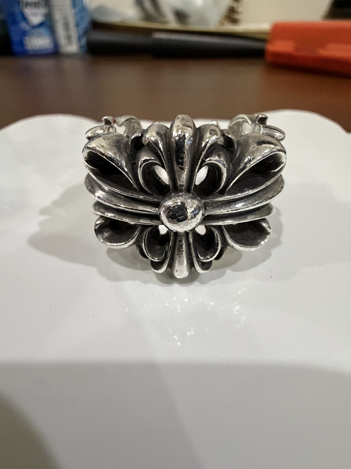 Chrome Hearts Chrome hearts double floral ring 11us Paris stamp Size ONE SIZE - 1 Thumbnail