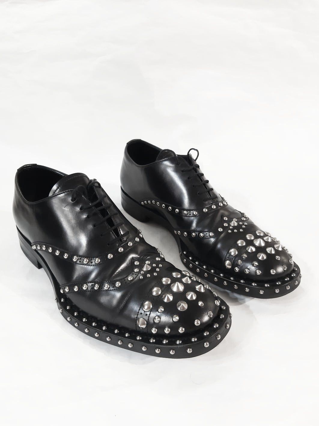 Prada FW 2009 Runway Studded Leather Derby Shoes Size US 8 / EU 41 - 2 Thumbnail