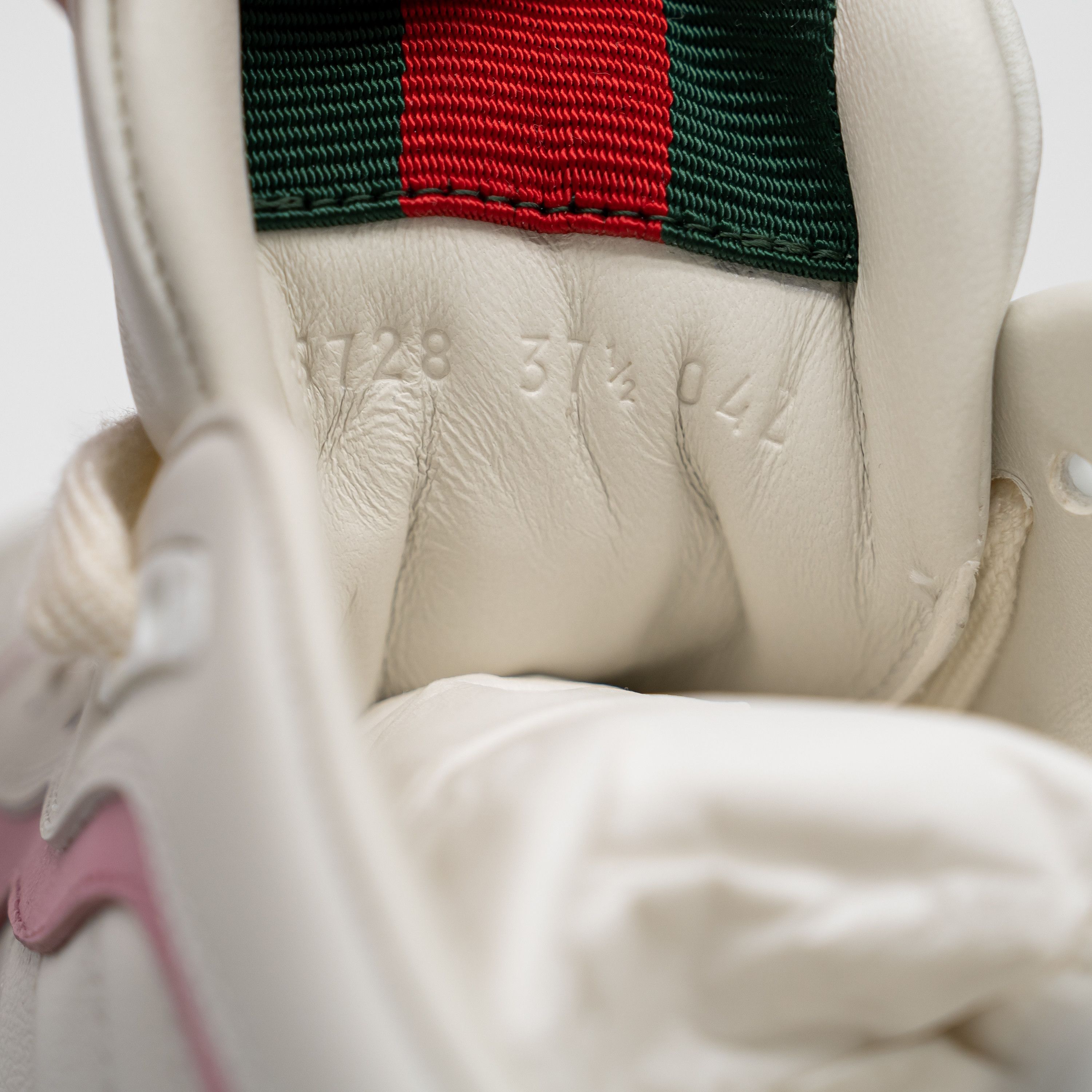Gucci 7.5 US Gucci Re-Web Sneakers White Pink Leather Size US 7.5 / IT 37.5 - 12 Thumbnail
