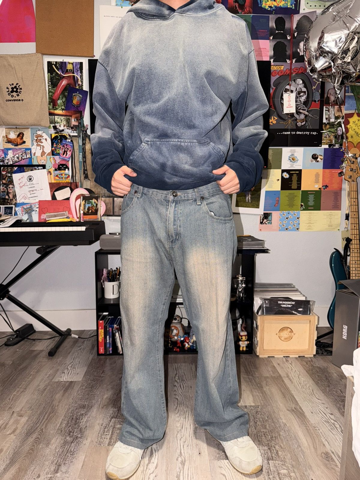 Other Vintage Faded Jeans Size US 36 / EU 52 - 1 Thumbnail