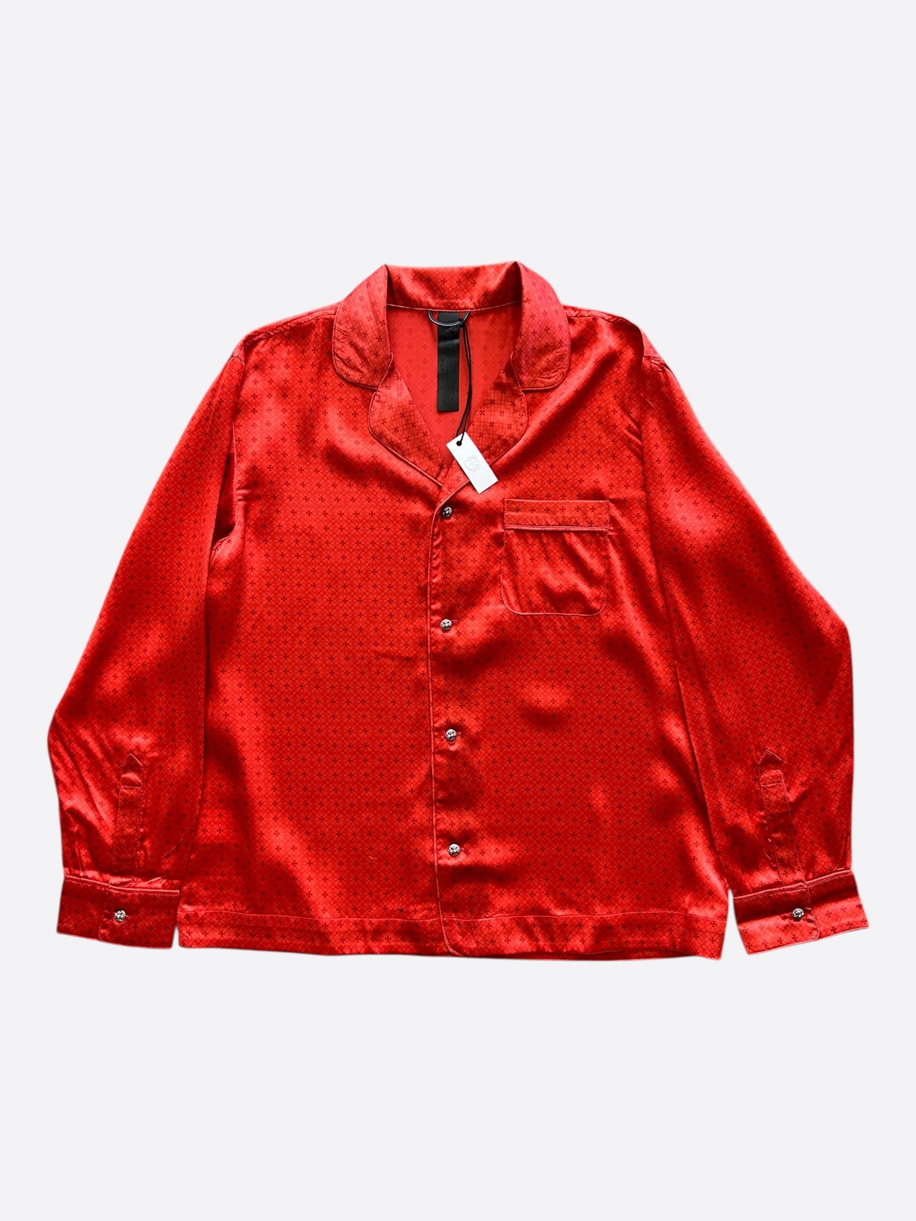 Chrome Hearts Chrome Hearts Red Cross Jacquard Silk Pajama Set Size US L / EU 52-54 / 3 - 2 Thumbnail