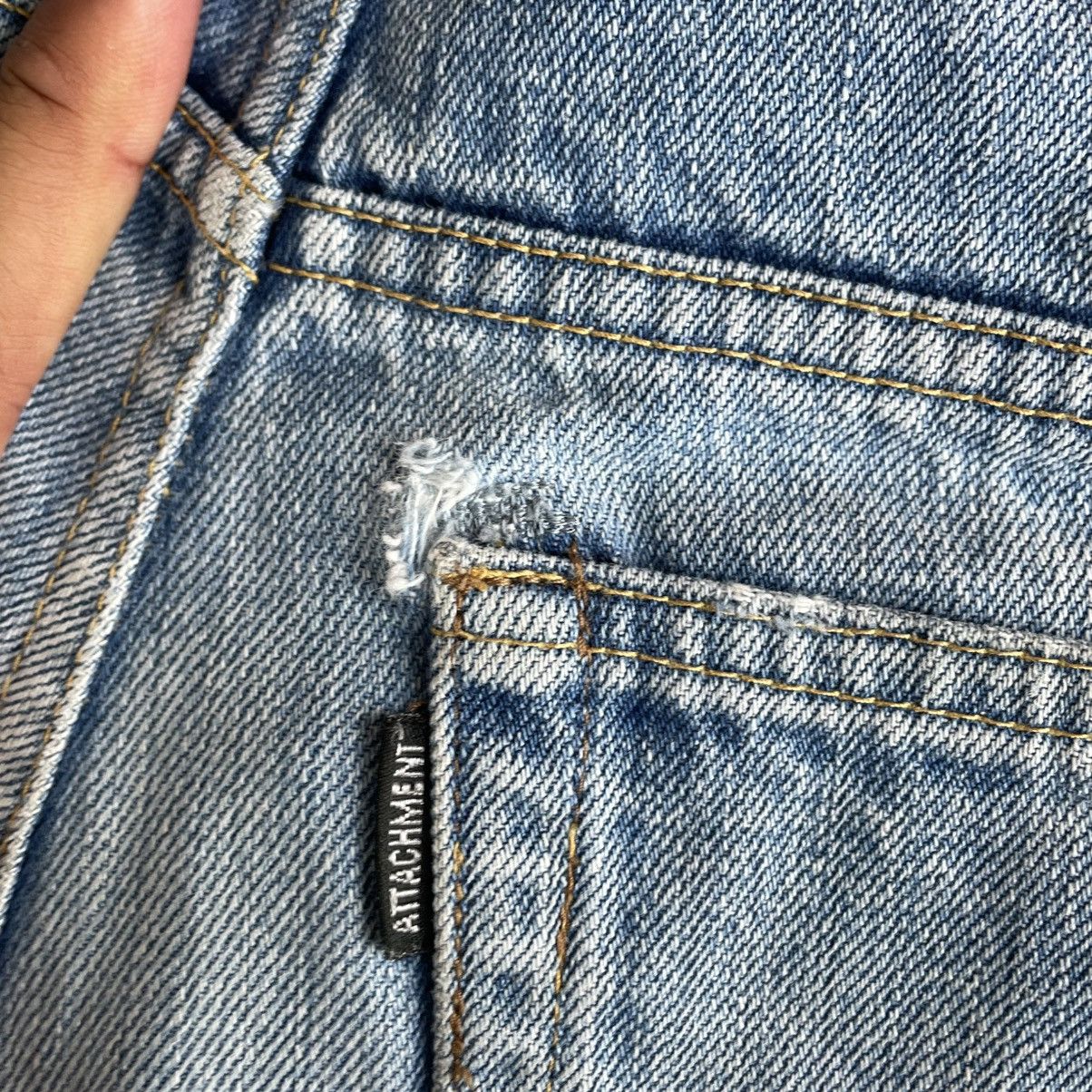 Attachment 🔥Sick🔥🇯🇵Attachment Ripped Distress Selvedge Slim Fit Jeans Size US 31 - 18 Thumbnail