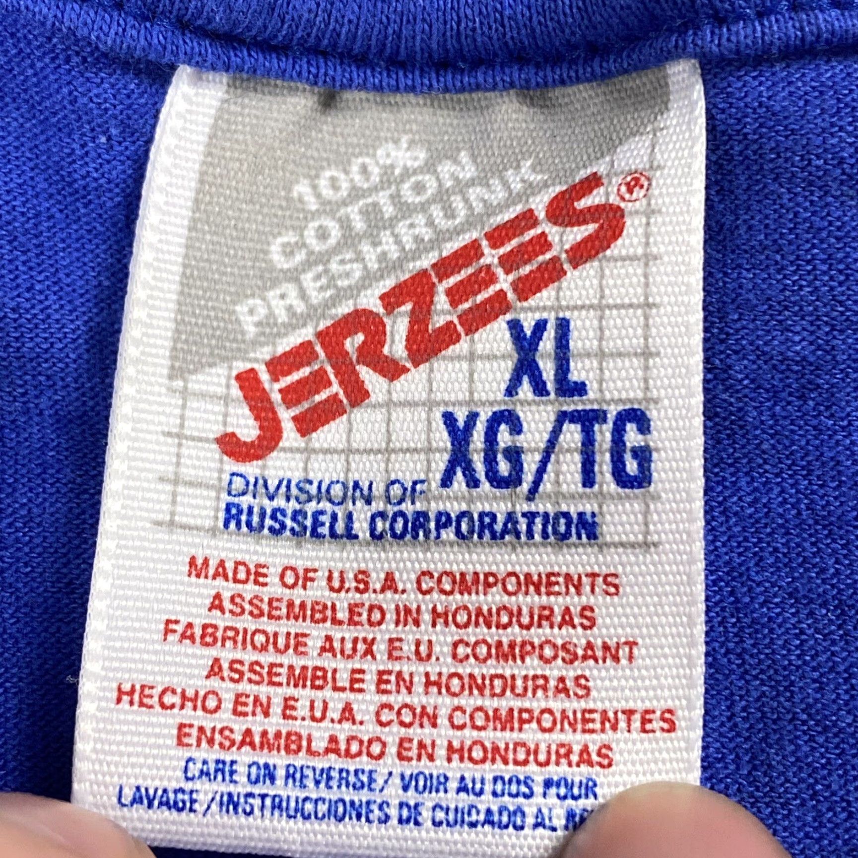 Jerzees VINTAGE 1990s GM Motorsport T-Shirt Men XL Blue RACING GRAPHIC NASCAR Crew Tee Size US XL / EU 56 / 4 - 3 Thumbnail