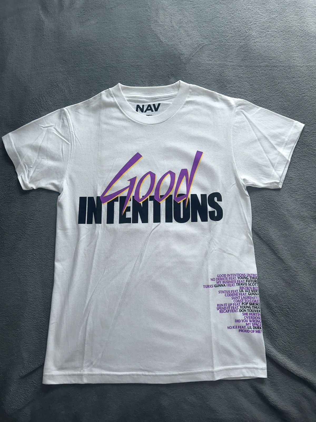 Vlone Vlone X Nav Good Intentions Tee White Size US S / EU 44-46 / 1 - 4 Thumbnail