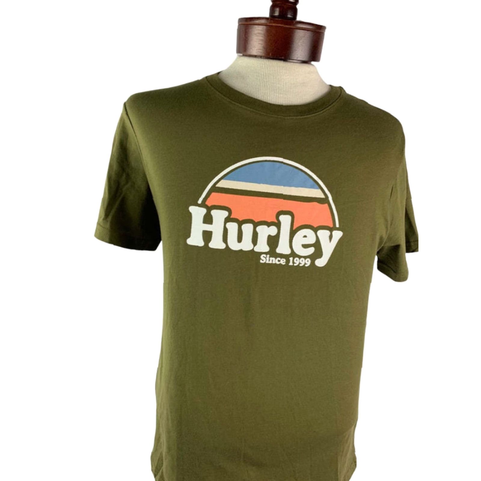 Hurley VINTAGE Hurley T-Shirt Mens Small Olive Green Logo Short Sleeve Retro New Size US S / EU 44-46 / 1 - 3 Thumbnail