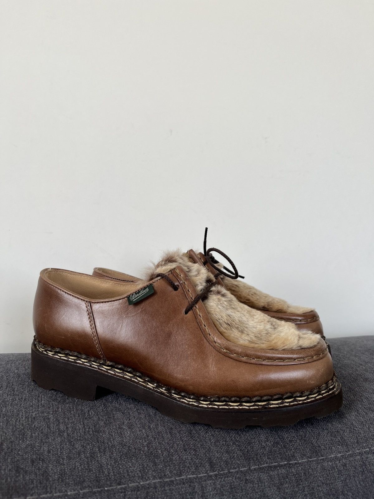 Paraboot Paraboot Michael Griff II Rabbit Fur Shoes sz 4 Size US 5 / EU 37 - 2 Thumbnail