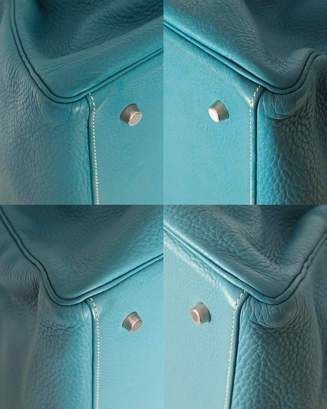 Hermes Kelly 50 Voyage Blue Jean Togo 2004 Size ONE SIZE - 7 Thumbnail