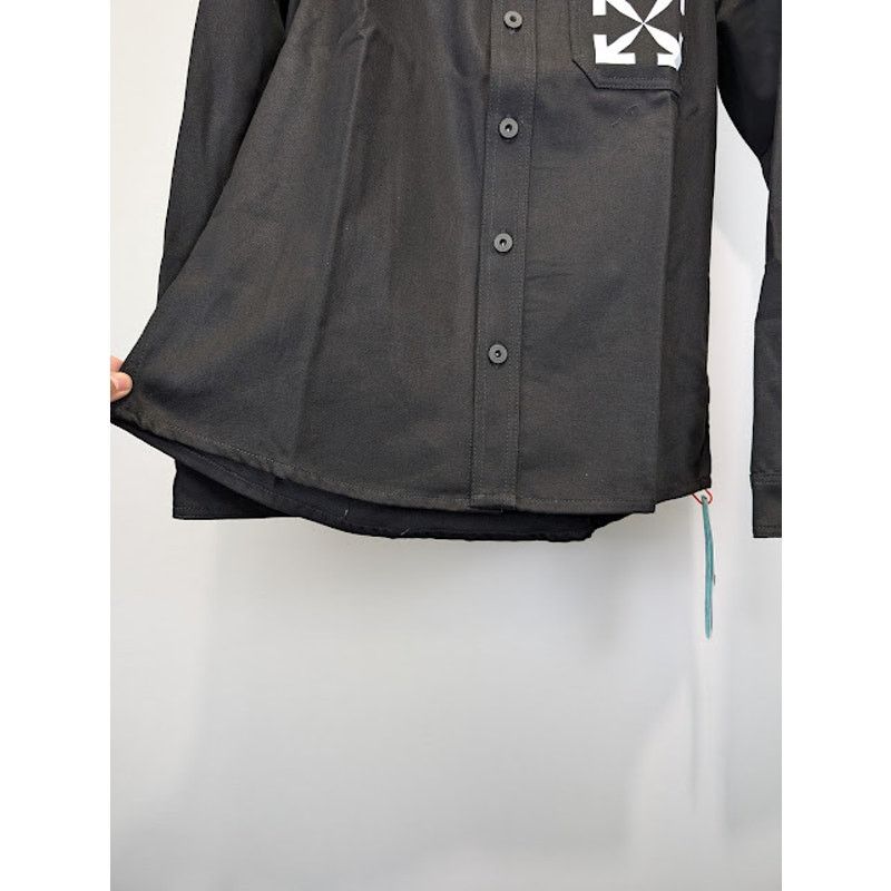 Off-White o1rshd1 Single Arrow Denim Shirt in Black/White Size US XXL / EU 58 / 5 - 7 Thumbnail