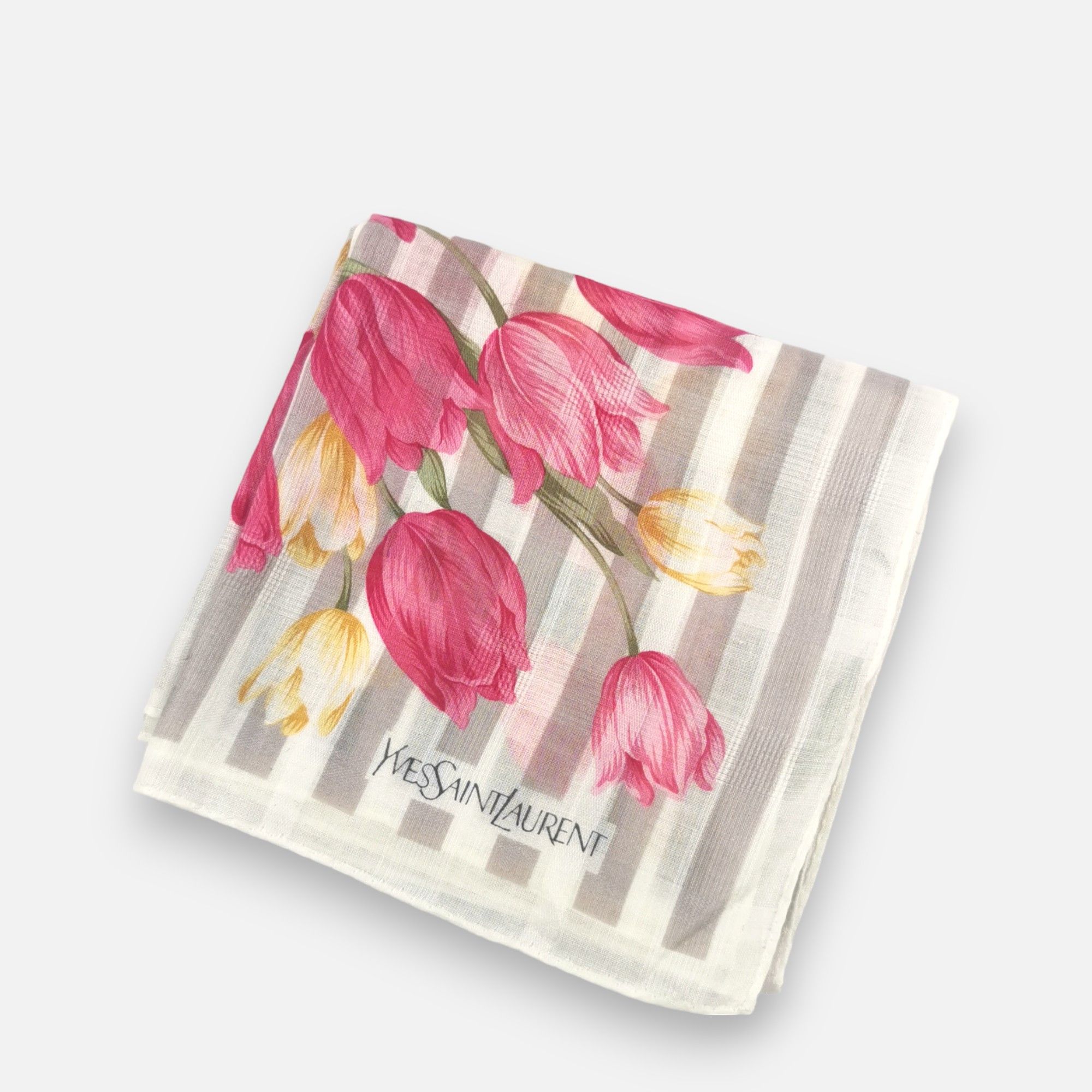 Japanese Brand Vintage Yves Saint Laurent Handkerchief Pocketsquare Bandana Size ONE SIZE - 2 Thumbnail