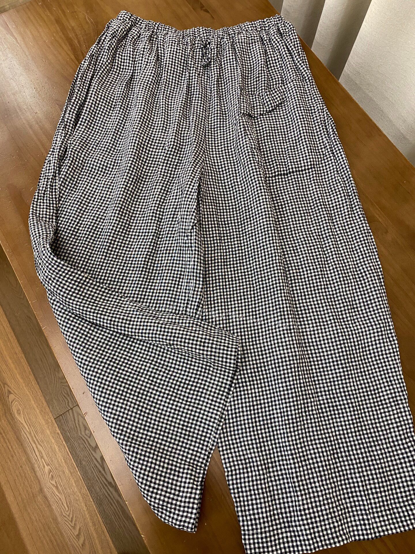 Denime dden Japanese Black White Check Pants Size 32" / US 10 / IT 46 - 1 Thumbnail
