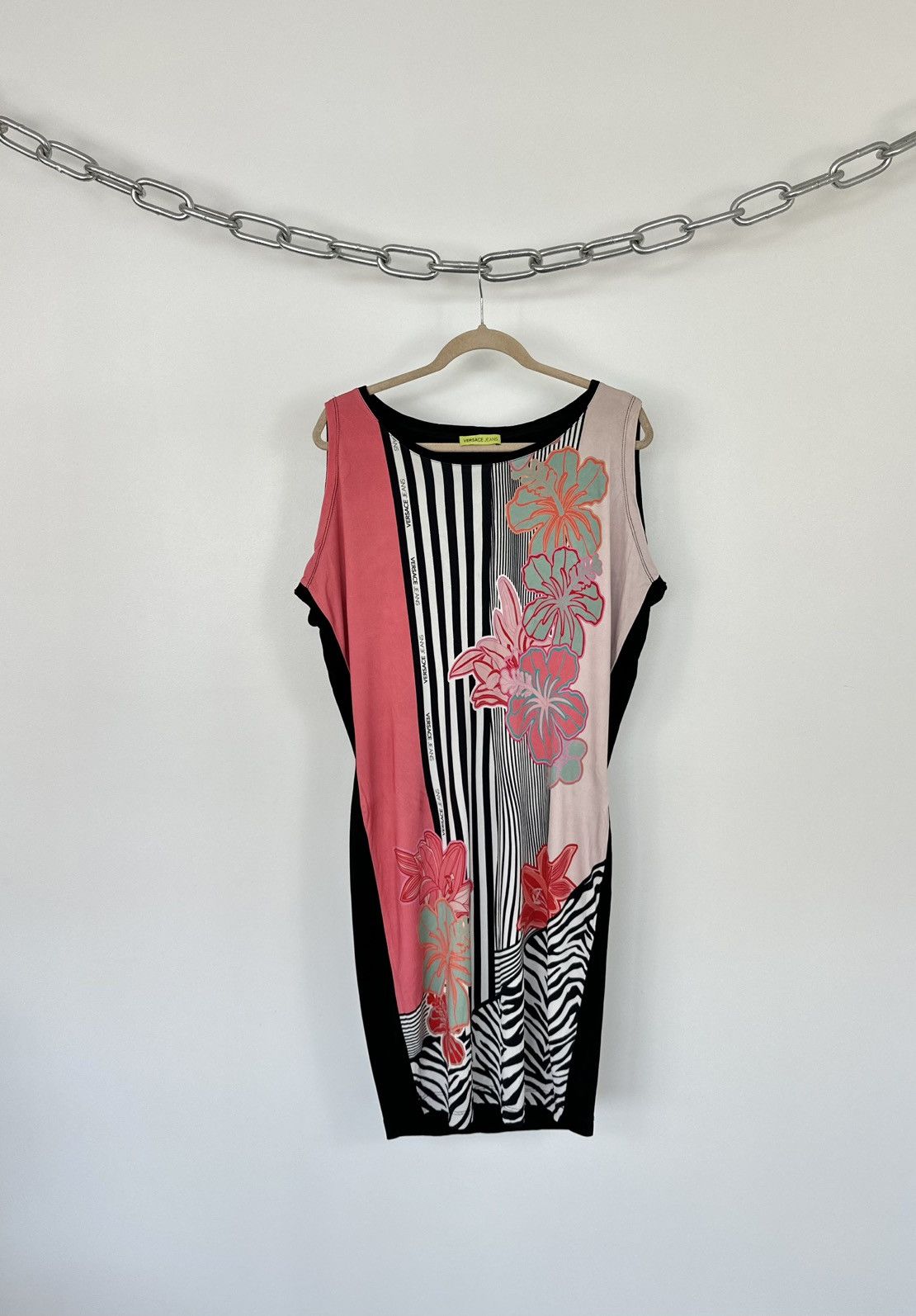 Versace Vintage Versace Designer Luxury Archival Y2K Floral Dress Size XL / US 12-14 / IT 48-50 - 1 Thumbnail