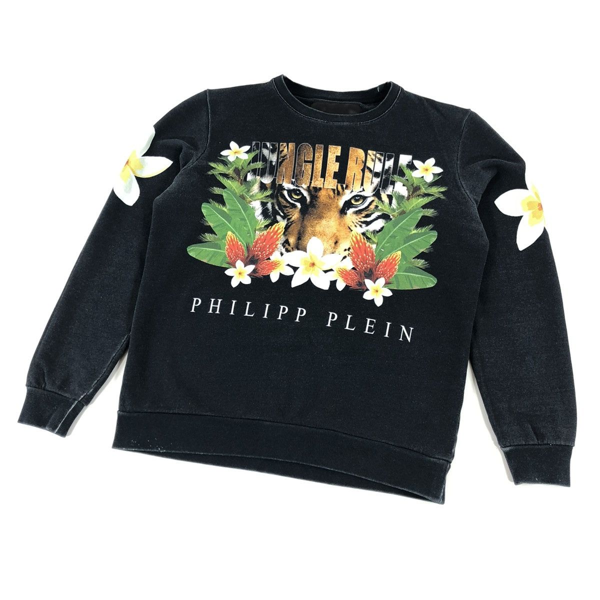 Philipp Plein Couture Jungle Rule Tiger Print Logo Long Sleeve Sweater Sweatshirt Pullover Size S / US 4 / IT 40 - 2 Thumbnail
