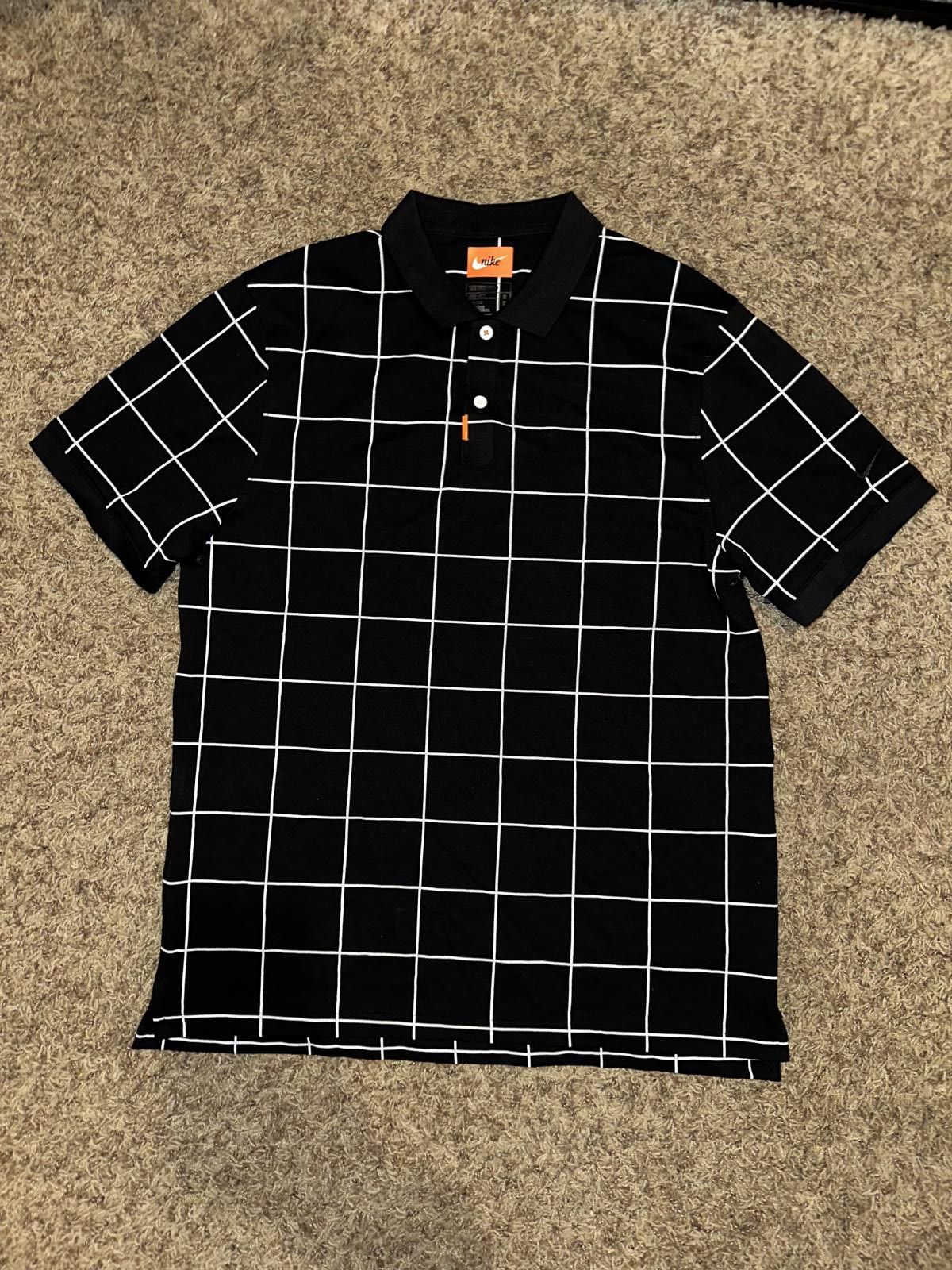 Nike Nike Men’s Black Knit Grid Polo Shirt Sample Size US M / EU 48-50 / 2 - 1 Thumbnail