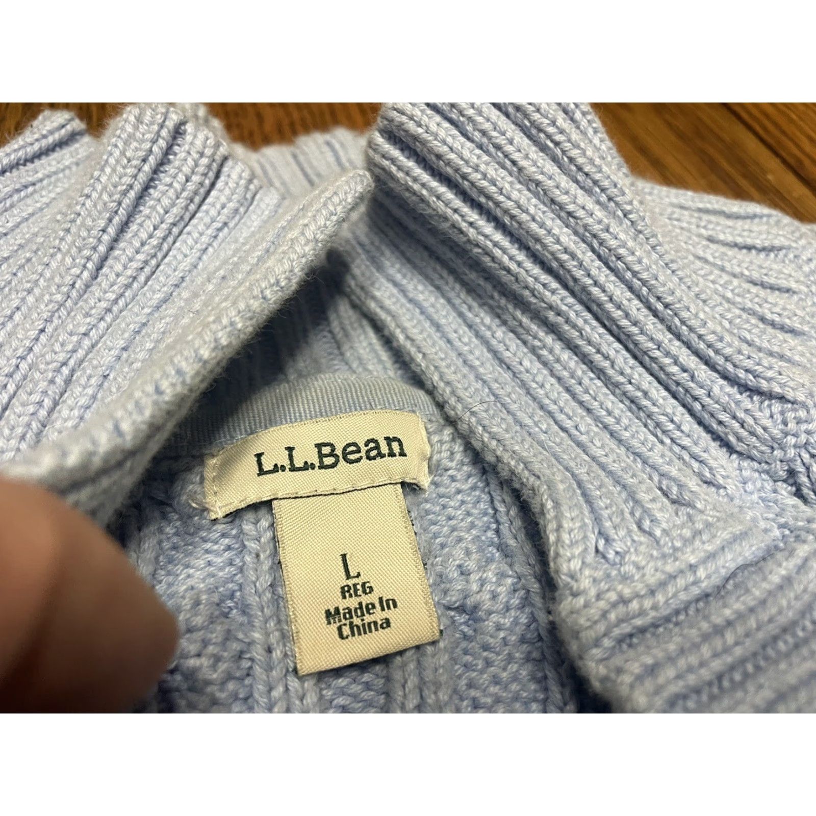 Vintage VINTAGE L.L. Bean Womens Blue Mixed Cable Knit Sweater Pullover Large C1 Size L / US 10 / IT 46 - 2 Thumbnail