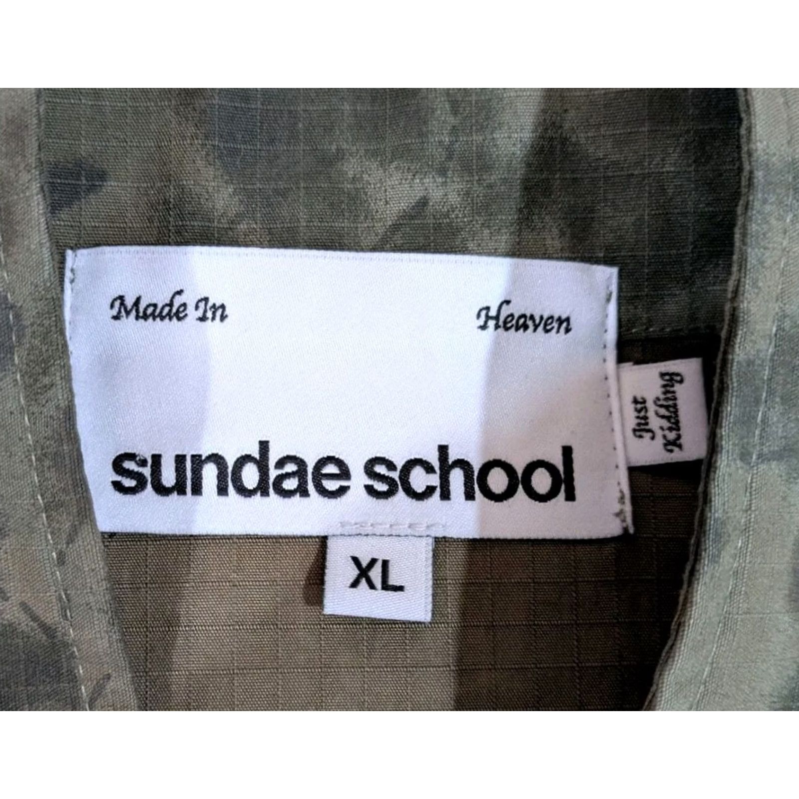Sundae School Sundae School Jacket Kimono Shawl Cotton Green Camo Button Tie XL Women Size XL / US 12-14 / IT 48-50 - 6 Thumbnail