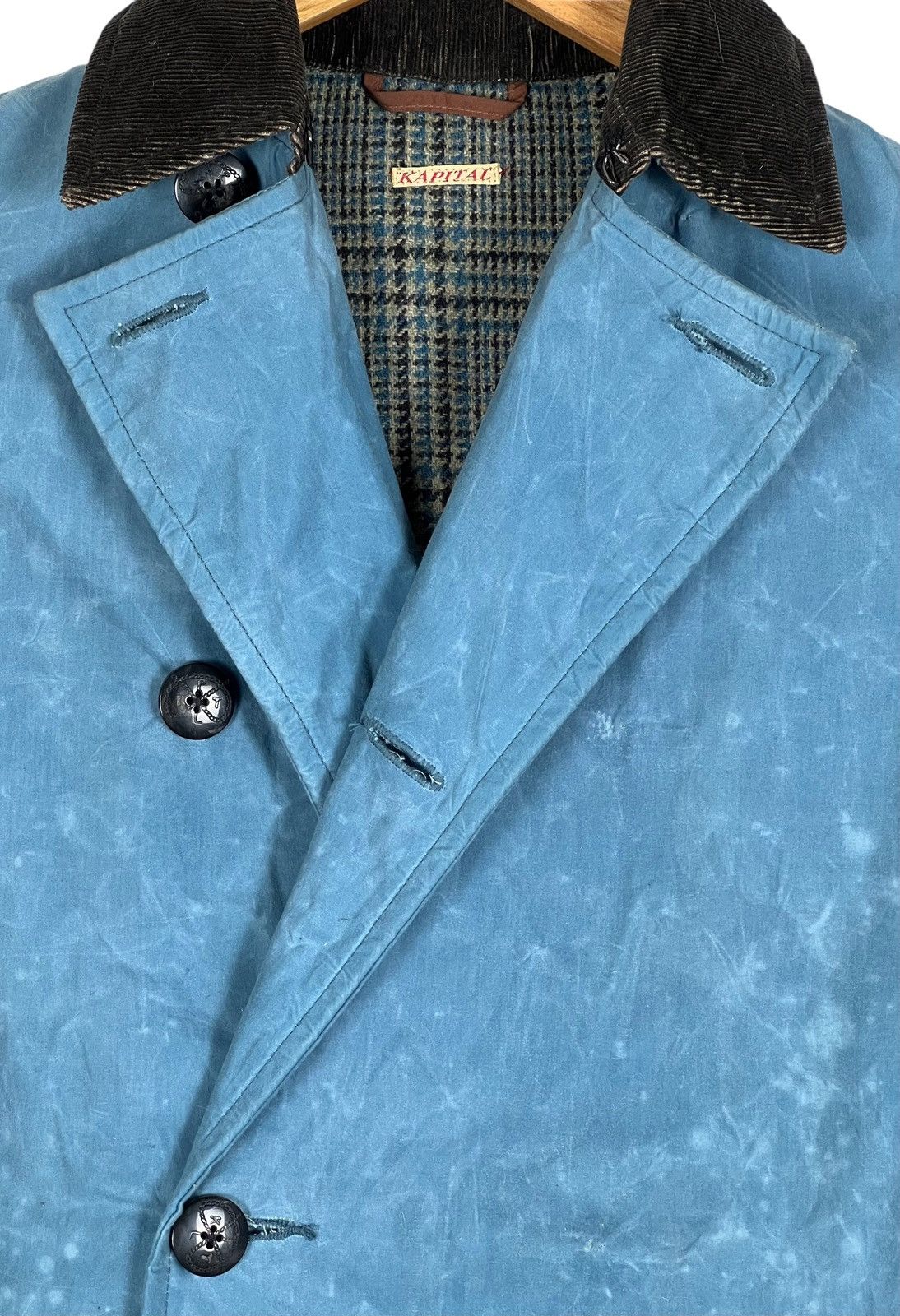 Kapital Kapital Indigo Dyed Work Jacket Waxed Cotton Patina Trench Size US S / EU 44-46 / 1 - 9 Thumbnail