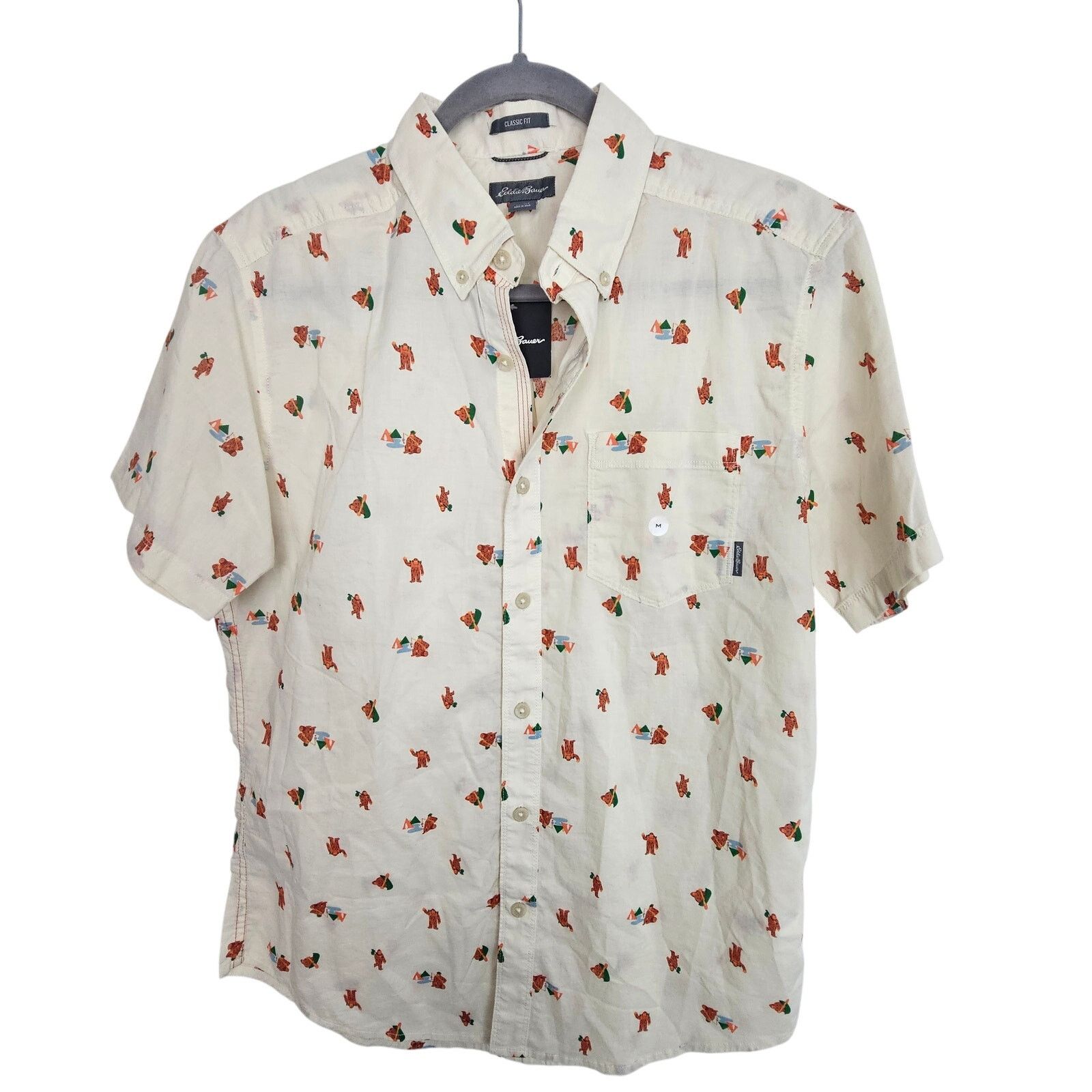 Eddie Bauer Eddie Bauer Mens Mr Short Sleeve Baja Shirt Big Foot Size M Size US M / EU 48-50 / 2 - 1 Thumbnail