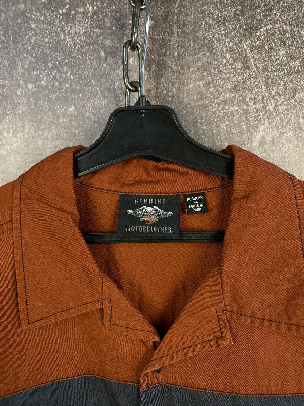 Harley Davidson HARLEY DAVIDSON Shirt Button Up Vintage Size US XL / EU 56 / 4 - 6 Thumbnail