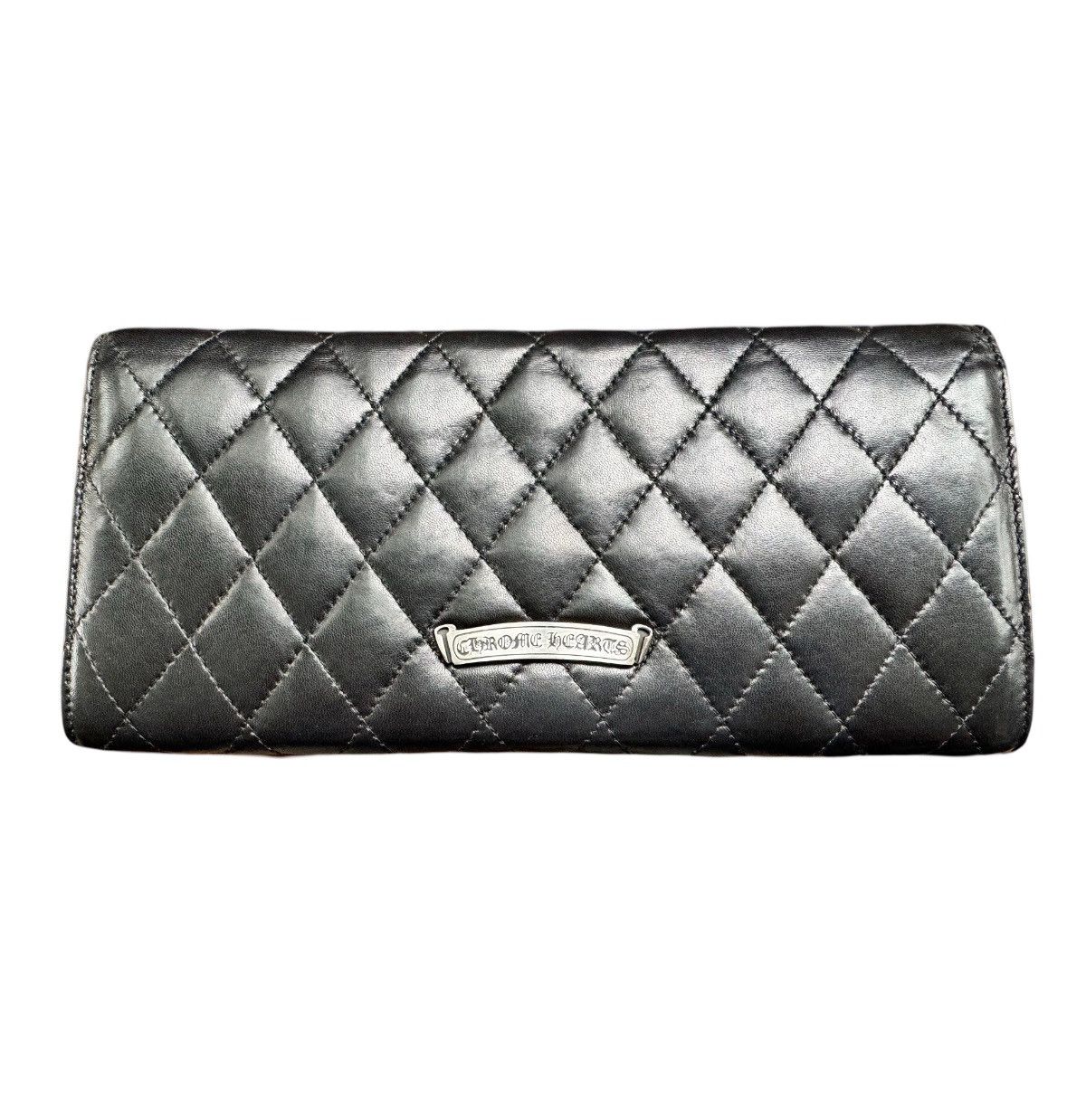 Chrome Hearts Huge cross quilted leather dinner clutch bag purse Size ONE SIZE - 2 Thumbnail