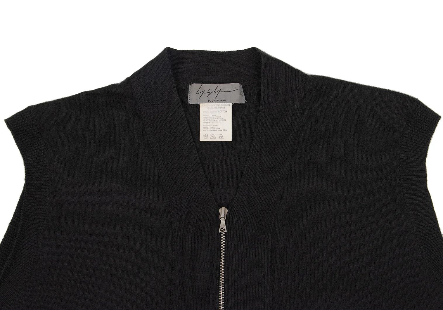 Yohji Yamamoto Yohji Yamamoto Cotton Zip-up Sleeveless Knit Size US M / EU 48-50 / 2 - 2 Thumbnail