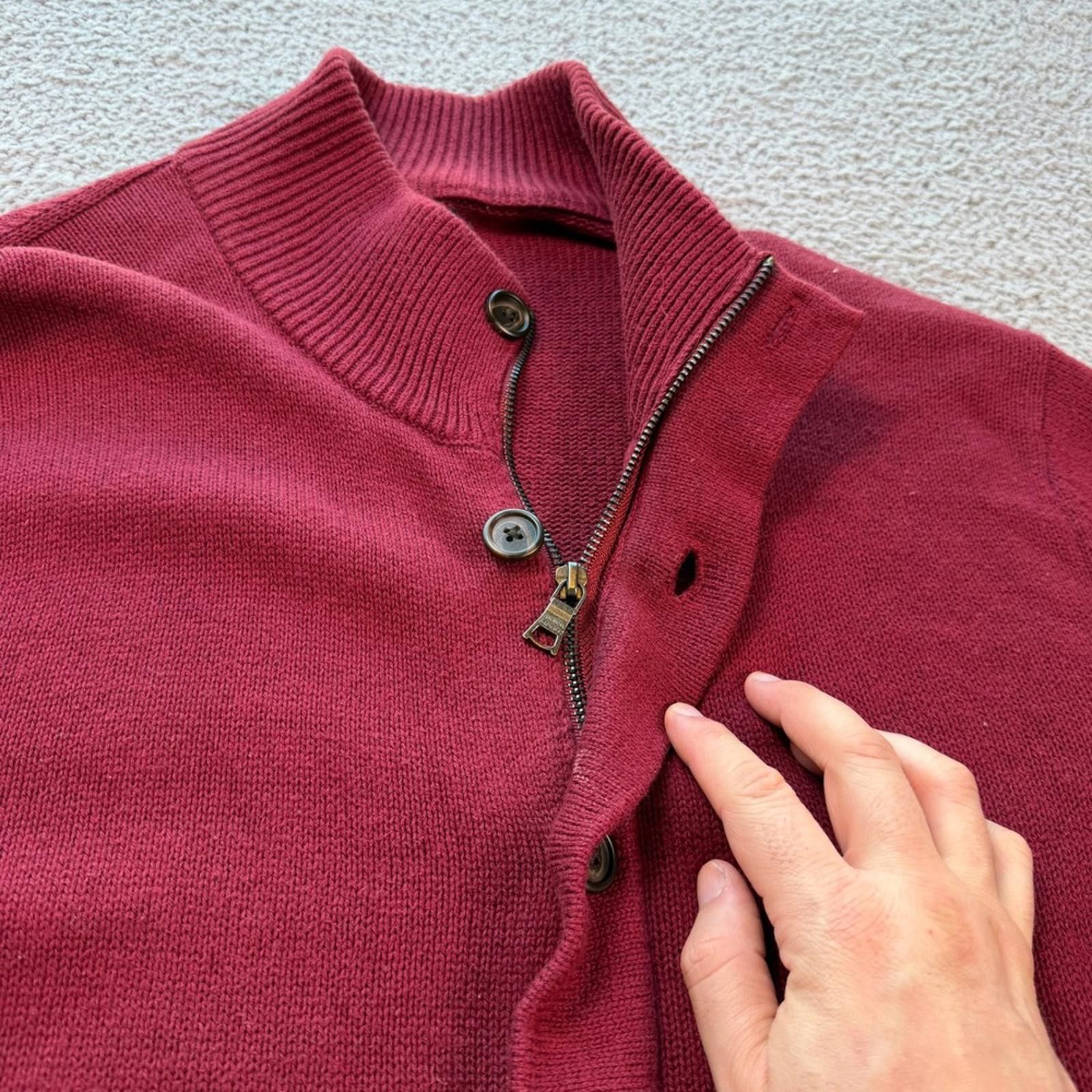 Banana Republic Banana Republic Mens Cardigan Sweater L Burgundy Shawl Size US L / EU 52-54 / 3 - 4 Thumbnail