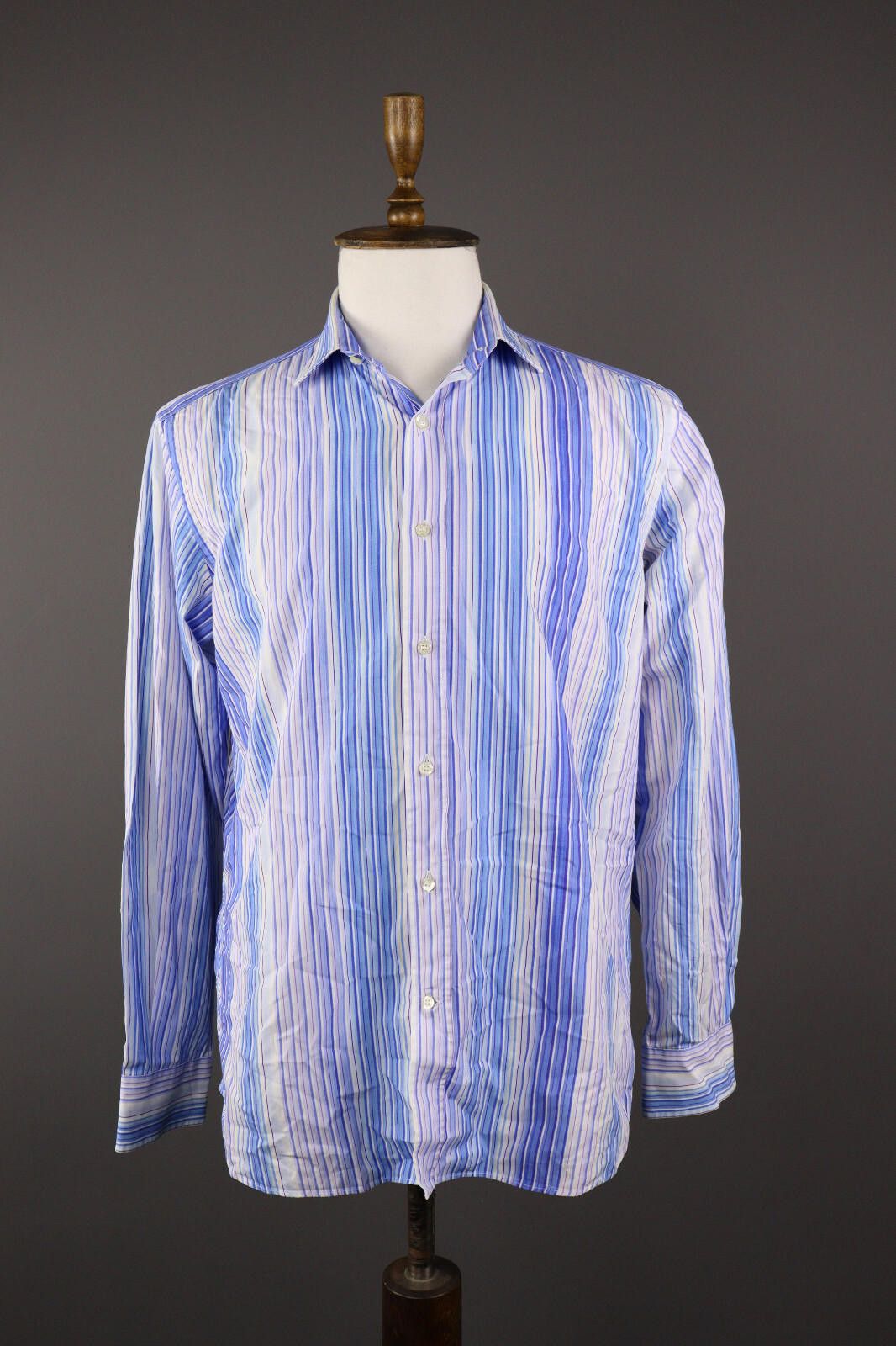 Etro Men Etro Stripe Long Sleeve Button Dress Shirt Size 42 Size US M / EU 48-50 / 2 - 1 Thumbnail