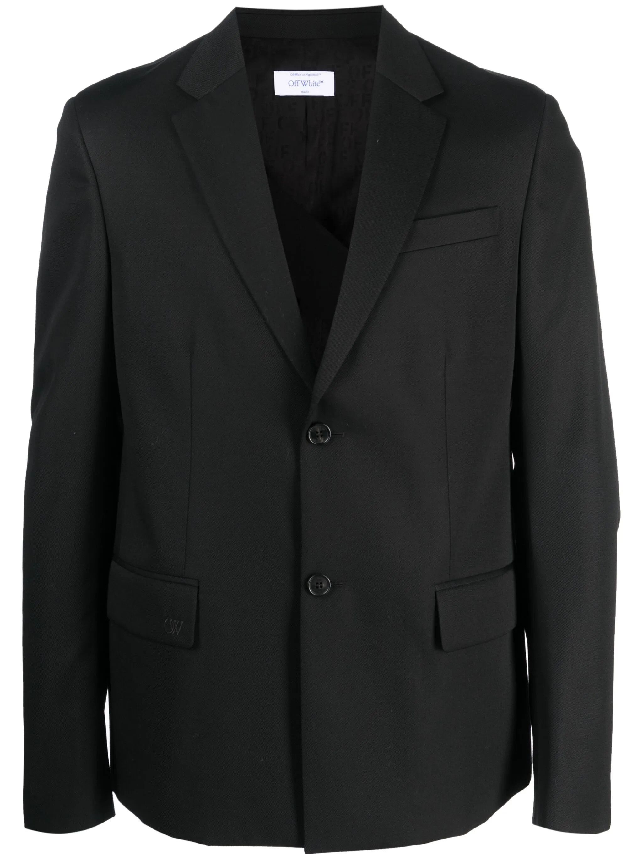 Off-White o1y0225 Logo Blazer in Black Size US M / EU 48-50 / 2 - 1 Thumbnail