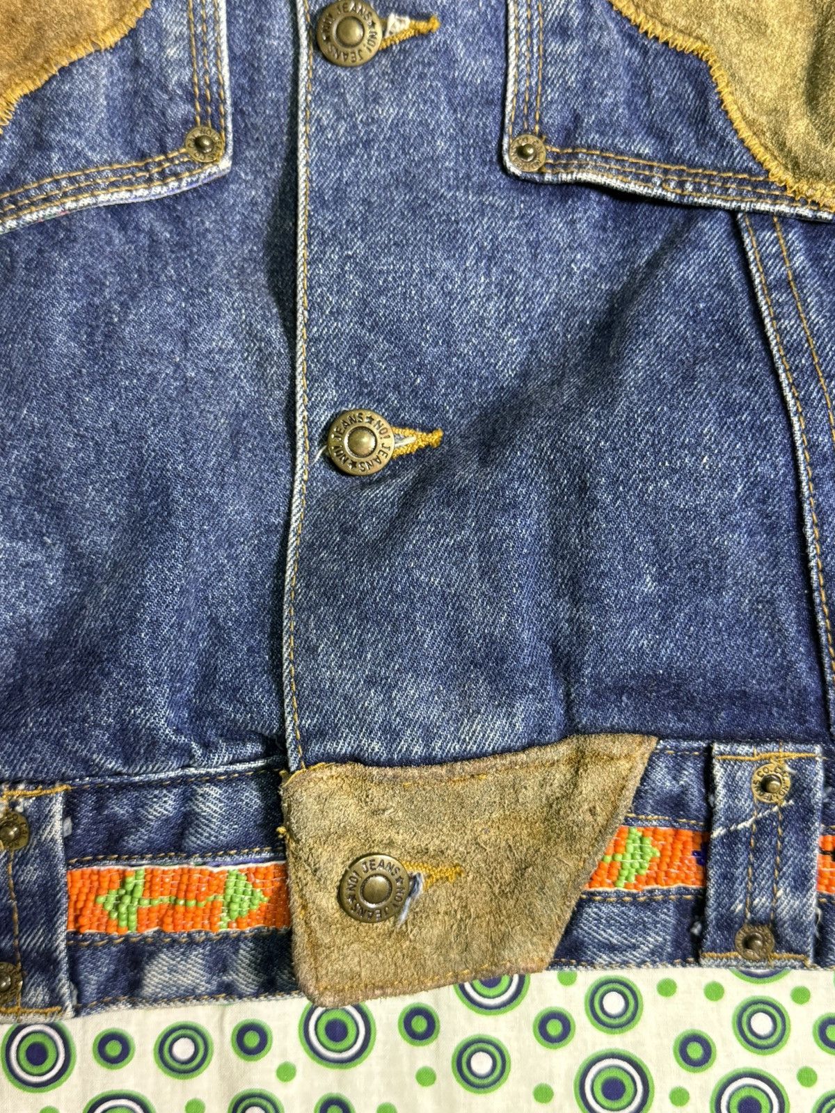 Other Vintage No! Jeans western denim jacket 80s/90s Size US L / EU 52-54 / 3 - 3 Thumbnail