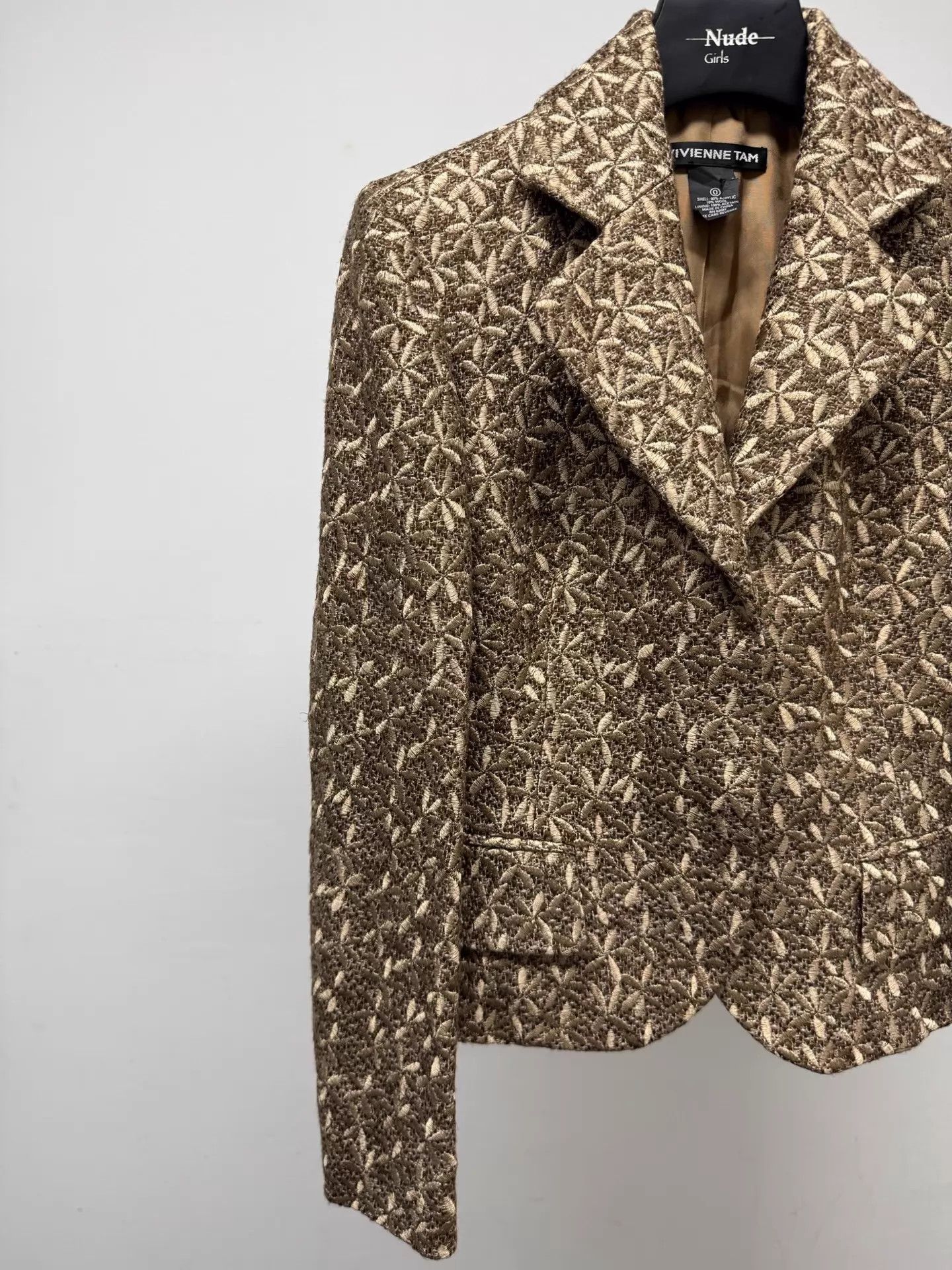 Vivienne Tam Vivienne Tam Classic Brown Print Short Jacket Size XS / US 0-2 / IT 36-38 - 3 Thumbnail