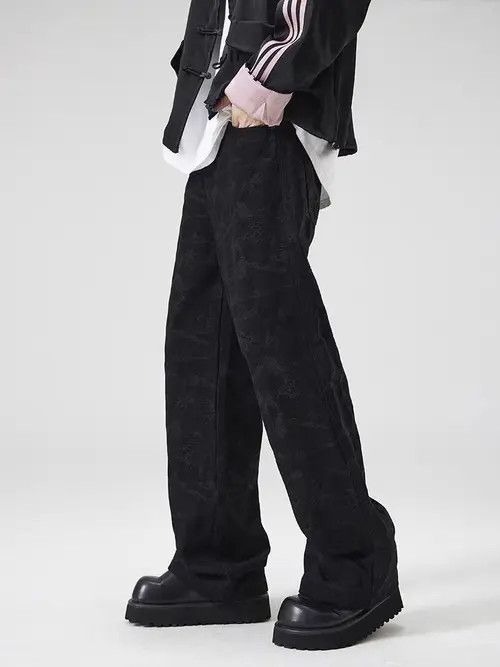 Japanese Brand Vintage street textured washed loose casual jeans Size US 32 / EU 48 - 5 Thumbnail