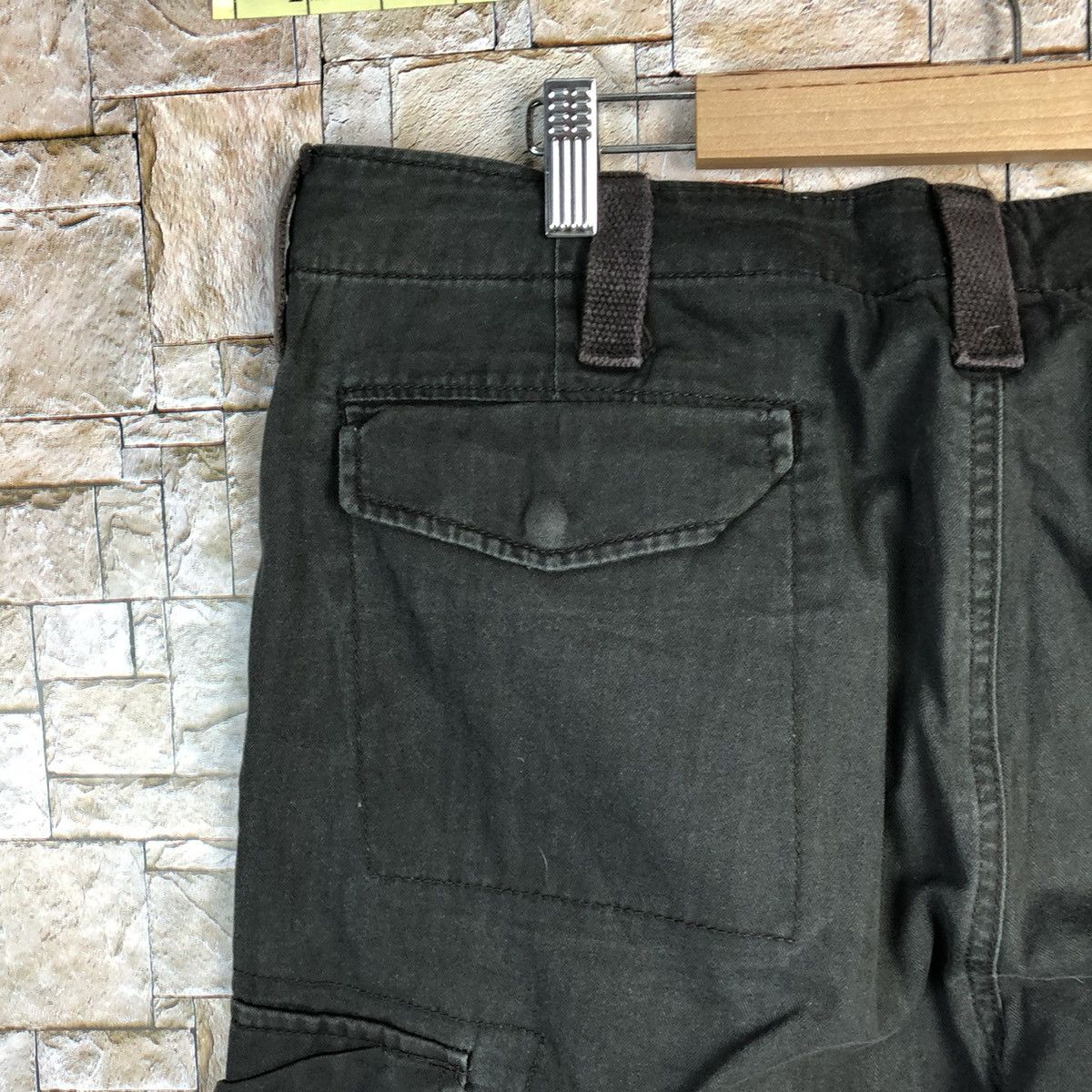 Japanese Brand Gap Black faded Cargo utility Multipocket Pants #A737 Size US 36 / EU 52 - 17 Thumbnail
