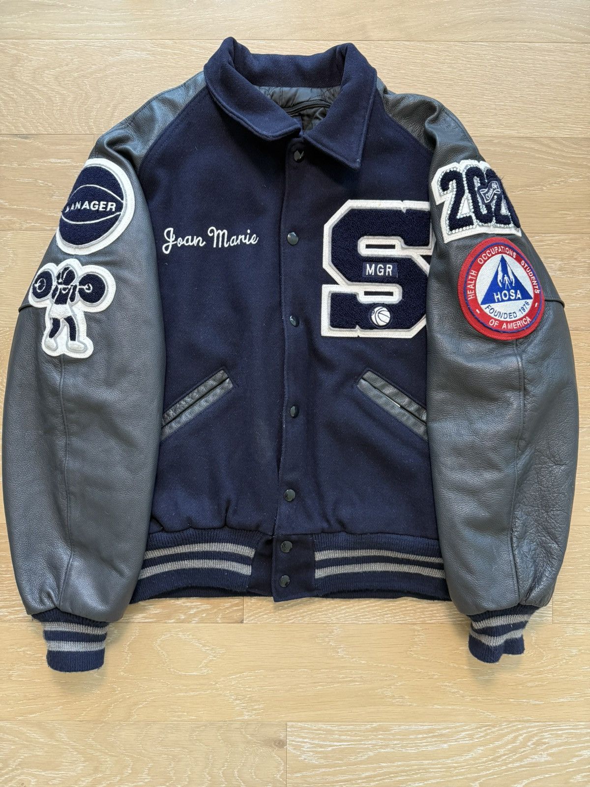 Other Varsity Letter Jacket Americana Wool Leather Size M / US 6-8 / IT 42-44 - 2 Thumbnail