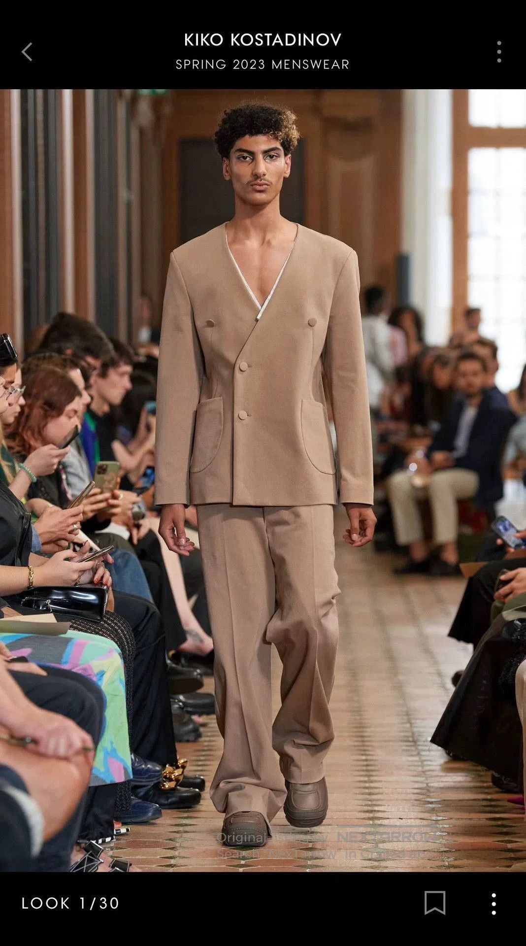 Kiko Kostadinov Beige Structured Long-Sleeve Jacket. Size US M / EU 48-50 / 2 - 1 Thumbnail