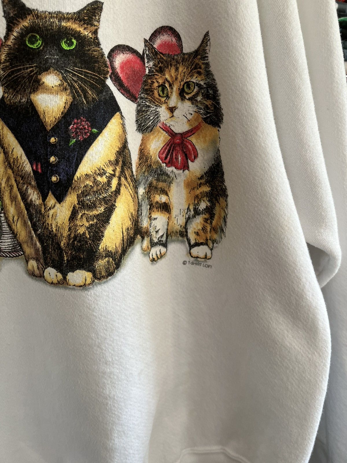 Arts & Science 90 Cats Valentines Love T-Shirt Loft Animal Granny Crewneck Size US L / EU 52-54 / 3 - 3 Thumbnail