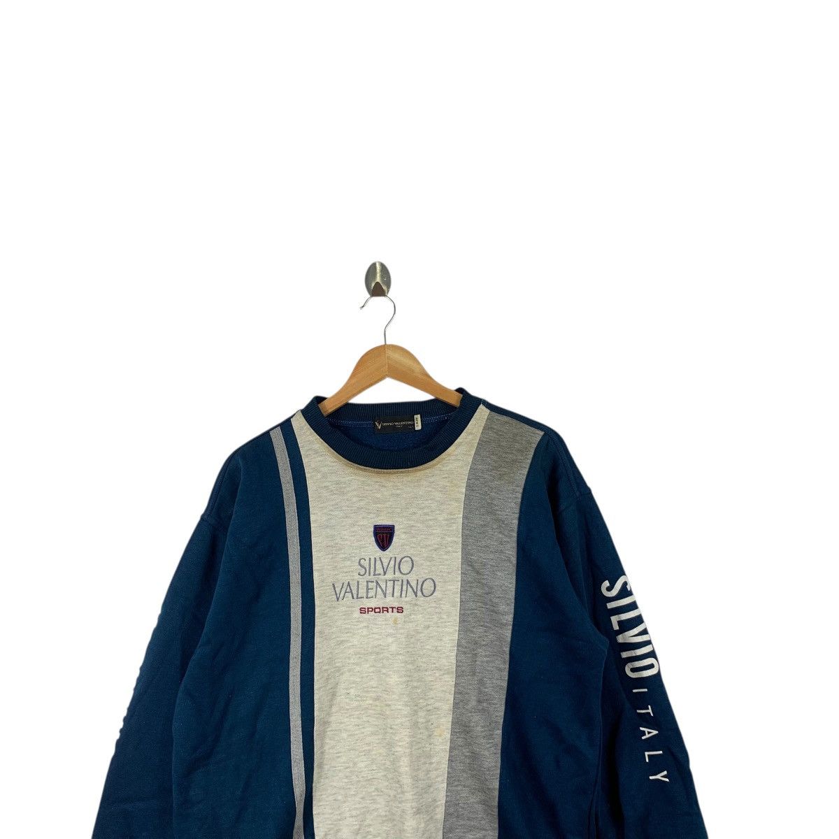 Vintage Vintage SILVIO VALENTINO ITALY Embroidered Logo Sweatshirt Size XL / US 12-14 / IT 48-50 - 2 Thumbnail